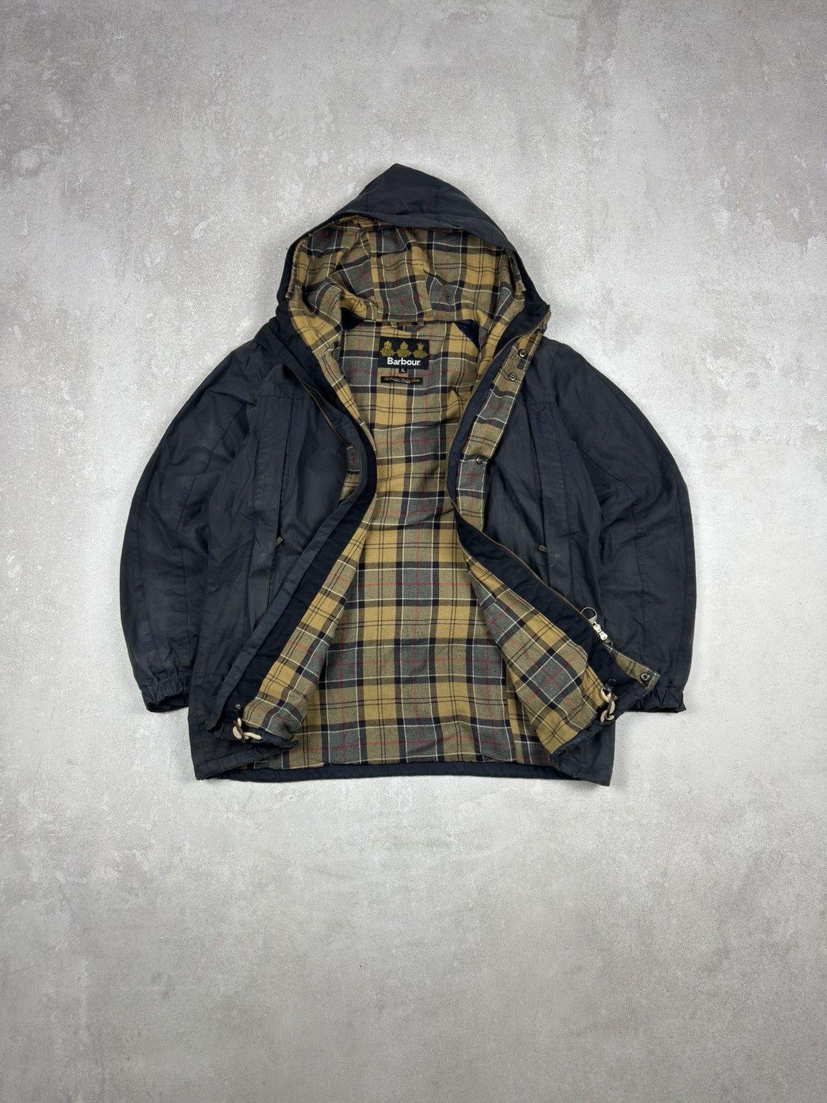 Barbour Vintage Barbour Waxed Parkas Jacket Navy Blue size XL Size US XL / EU 56 / 4 - 1 Thumbnail