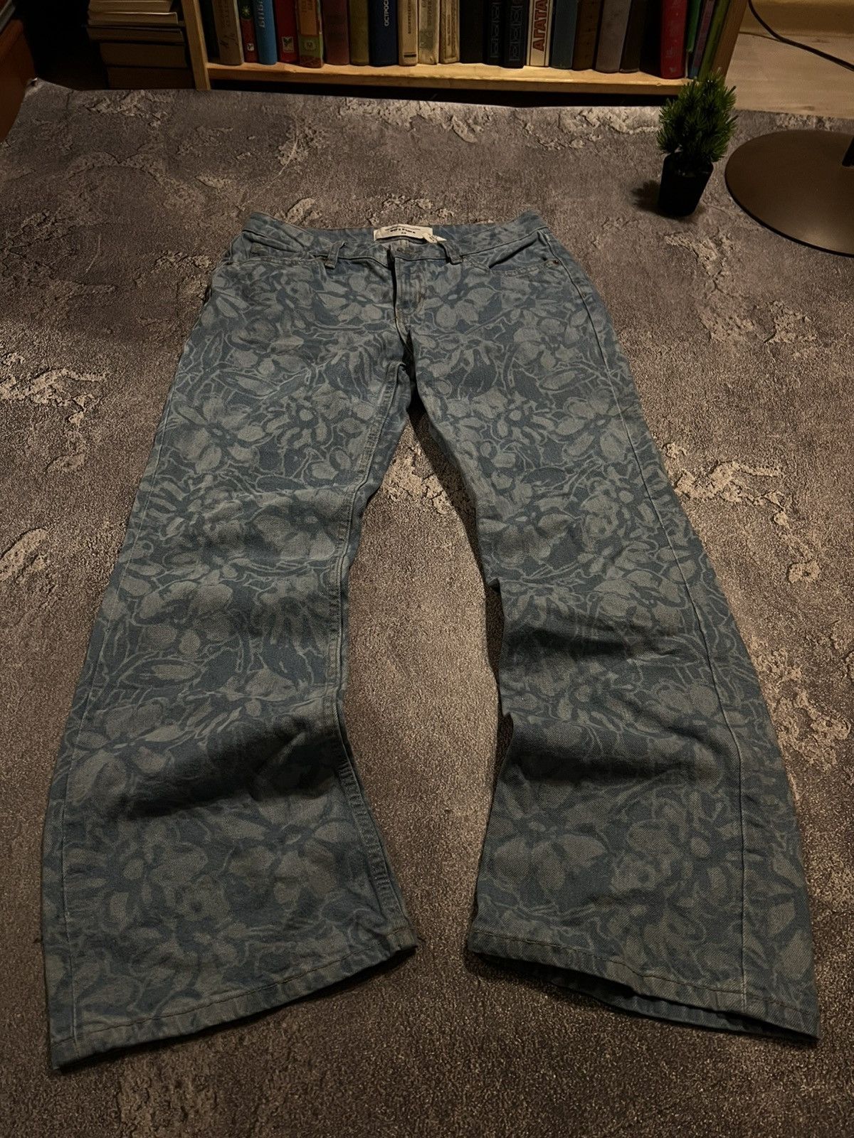 Japanese Brand Y2K Flared Archive Jeans / Darkwear Avan-Garde Vintage 90s Size US 32 / EU 48 - 1 Thumbnail