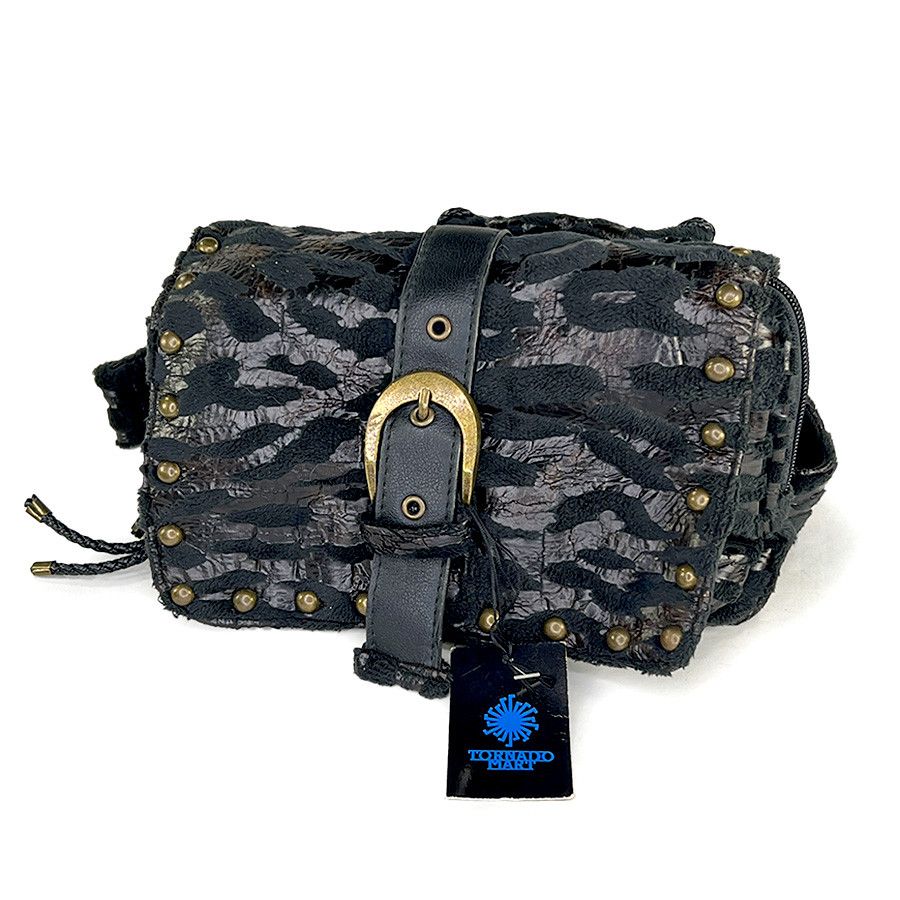 Tornado Mart Tornado Mart Vintage Black Faux Fur/Leather Dbl Fanny Pack Size ONE SIZE - 1 Thumbnail