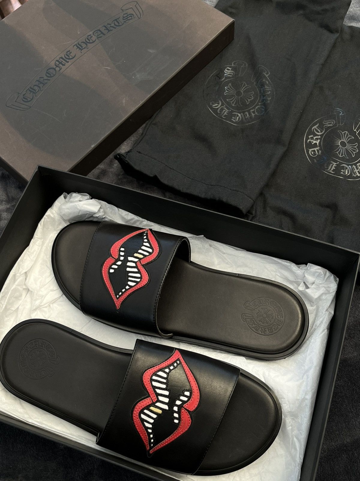 Chrome Hearts Chrome Heart Sandals Matty Boy Lip Size US 9 / EU 42 - 1 Thumbnail