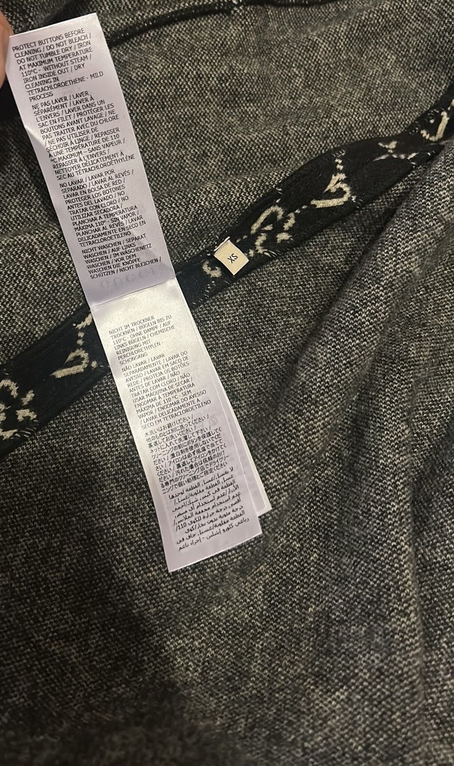 Gucci GUCCI GG Supreme Cape Wool Black White Cloak Size XS / US 0-2 / IT 36-38 - 8 Thumbnail