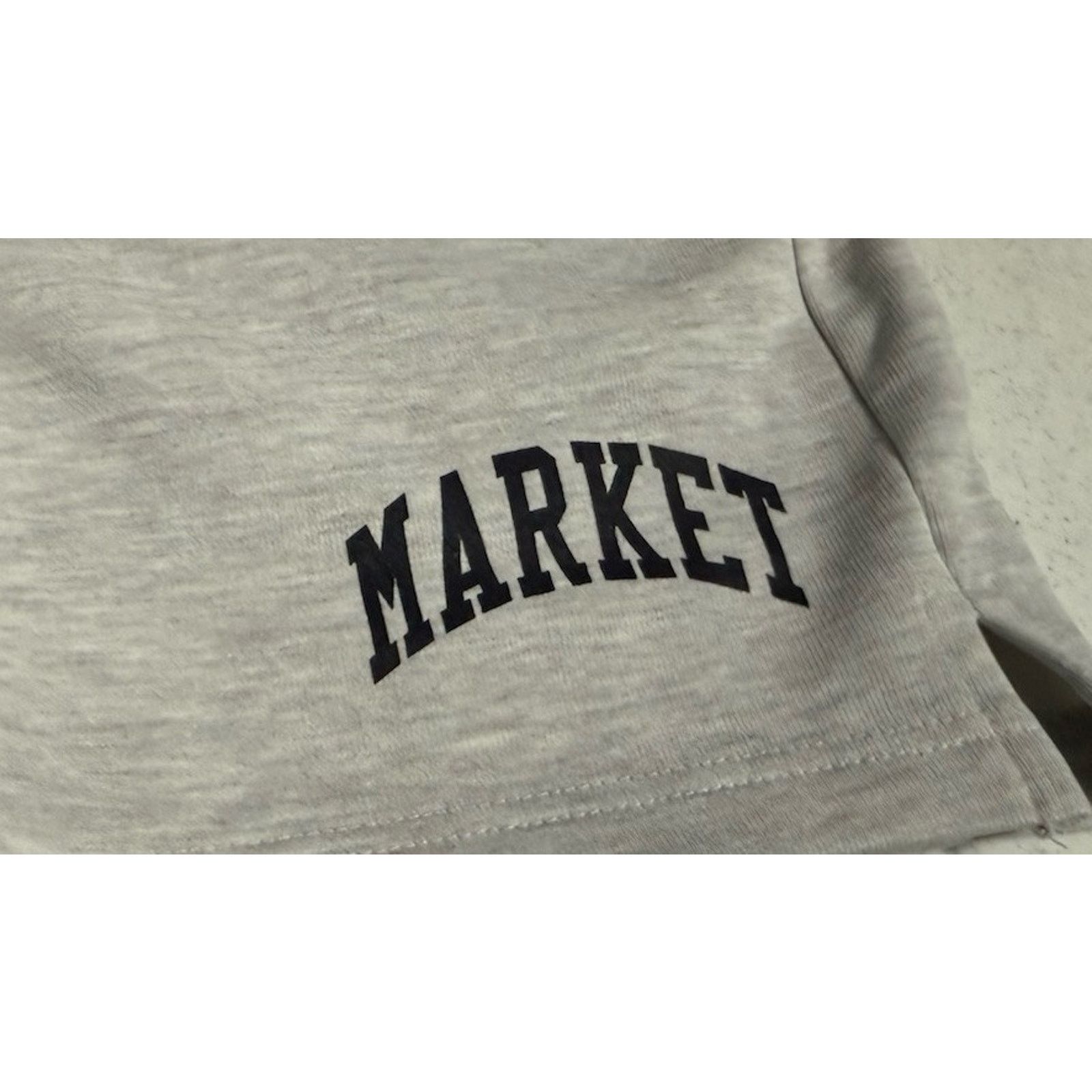 Market NEW Market Shorts Mens Large Grey Sweat Drawstring CottonUSA Size US 36 / EU 52 - 4 Thumbnail