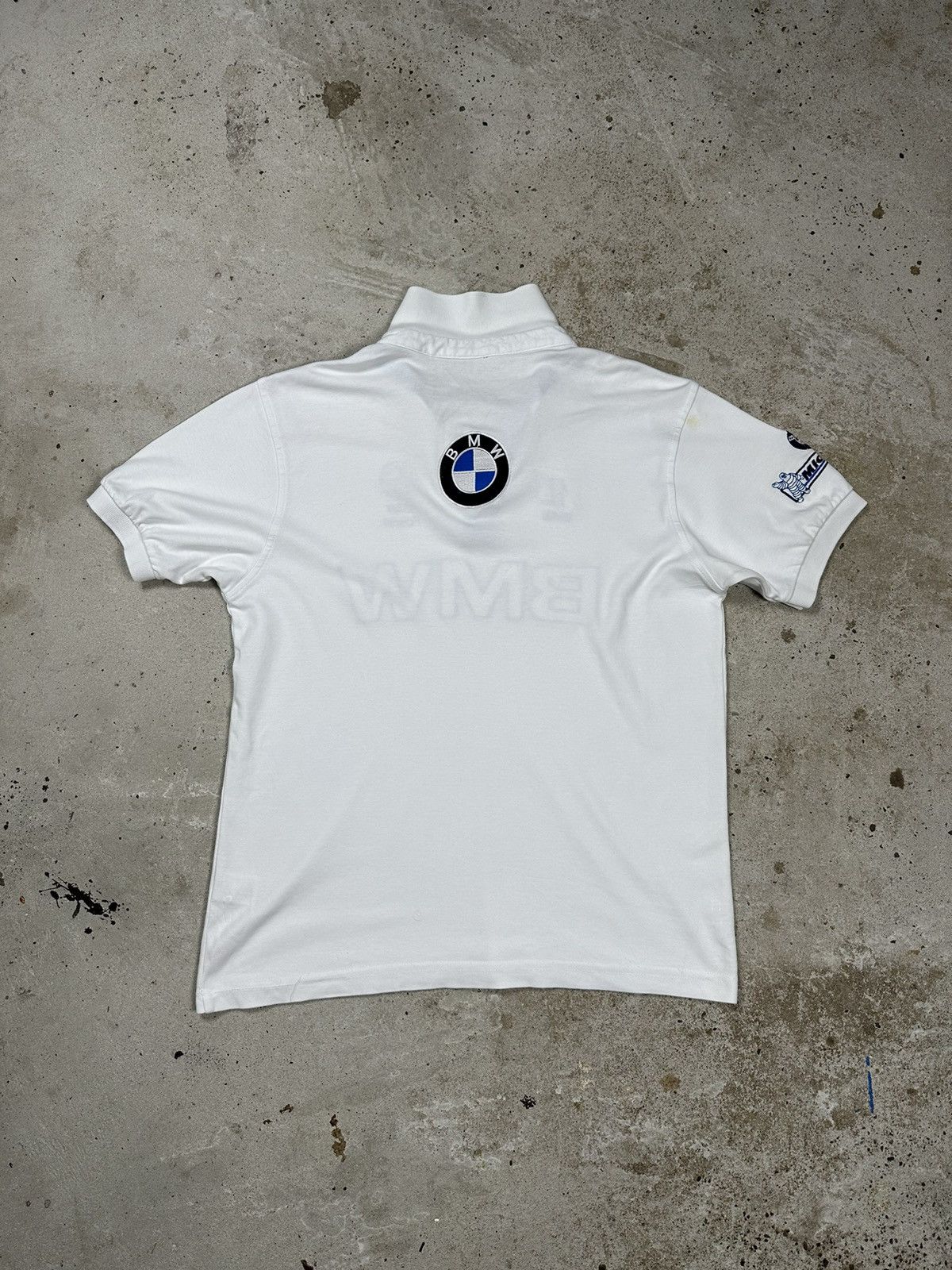 BMW Vintage Y2K BMW Racing Polo Tee Multi Logo Rare T Shirt Size US M / EU 48-50 / 2 - 2 Thumbnail