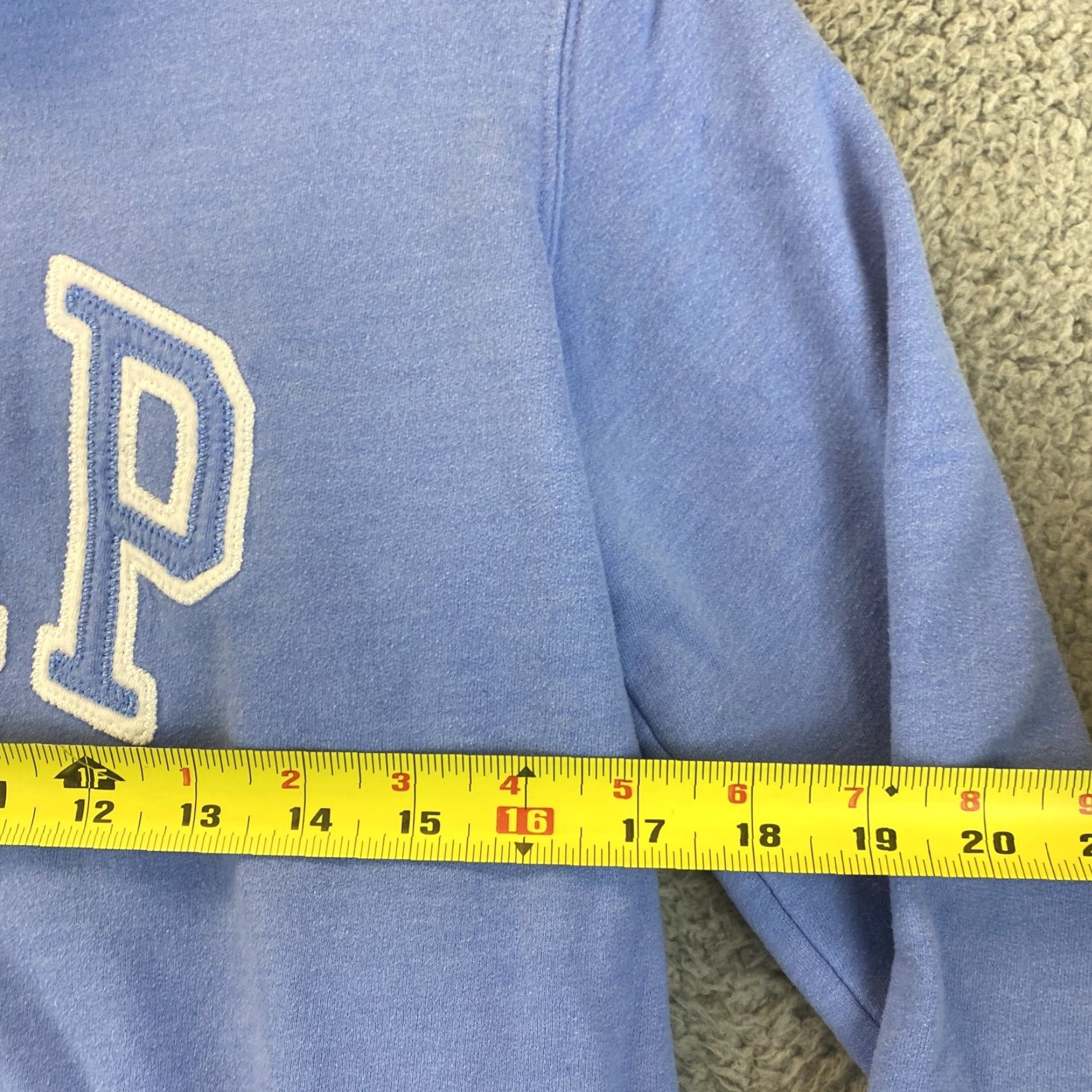 Gap VINTAGE? No — Gap Sweatshirt Hoodie Shirt Women M Blue Cotton Pullover Regular with Pockets 49-36 Size M / US 6-8 / IT 42-44 - 4 Thumbnail