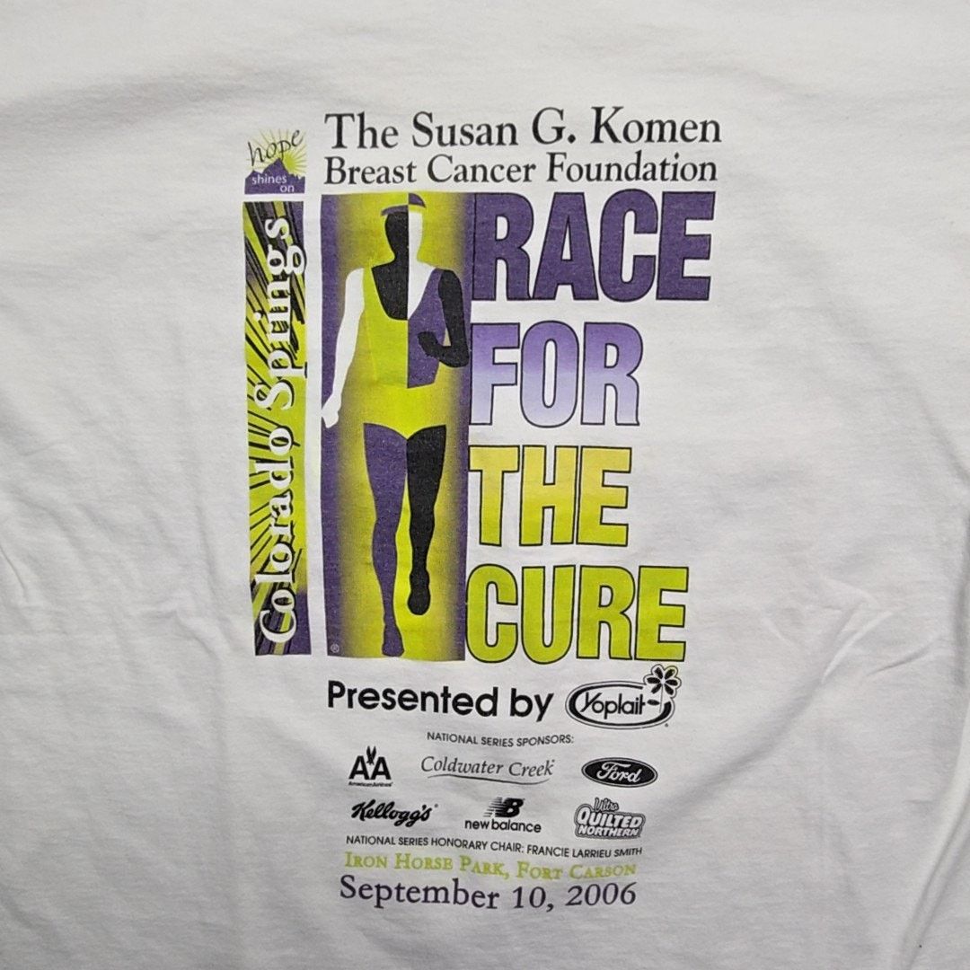 Vintage Race for the Cure Shirt Susan G. Komen Running L White Tee Size US L / EU 52-54 / 3 - 2 Thumbnail