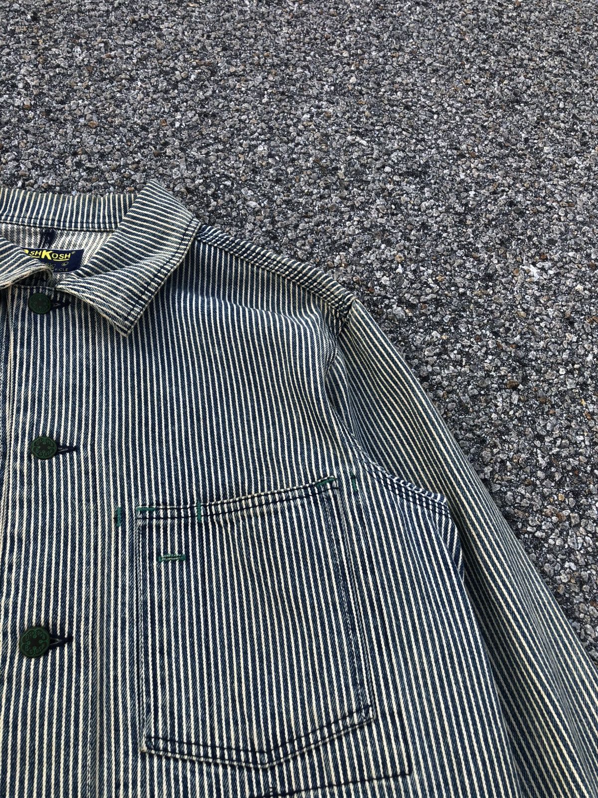 Vintage Oshkosh Chore Jacket Hickory Stripe Wabash, Men's (Size L) — image 6 of 6