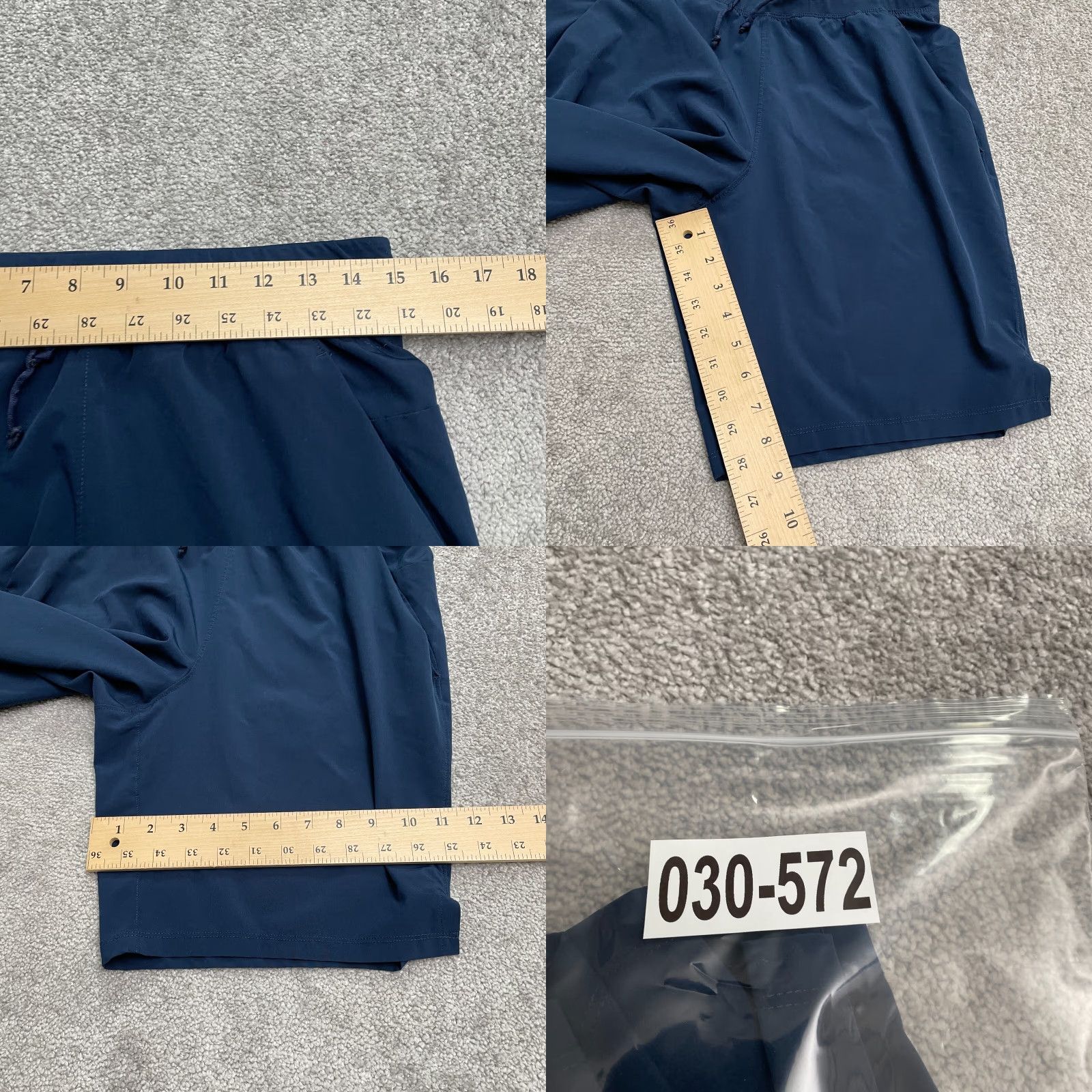 Athletic Works Athletic Works Dri-Works Active Shorts Womens Small Navy Blue Zip Pocket Stretch Size 28" / US 6 / IT 42 - 9 Thumbnail