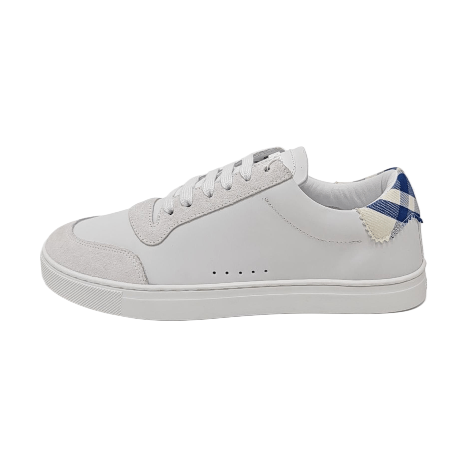 Burberry Burberry Check Heel Leather Low Sneakers EU 40 Size US 7 / EU 40 - 1 Thumbnail