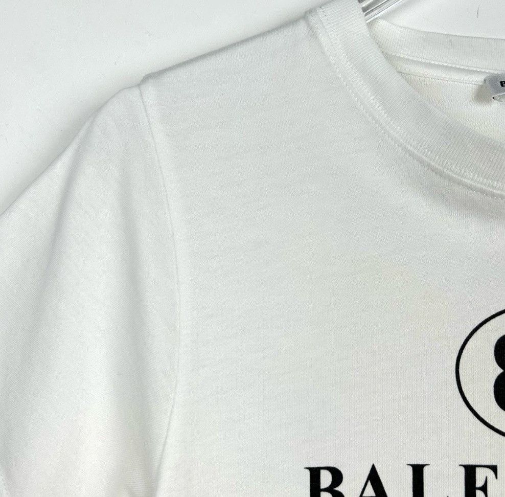 Balenciaga Balenciaga logo lock print round neck white cotton short Size US S / EU 44-46 / 1 - 3 Thumbnail
