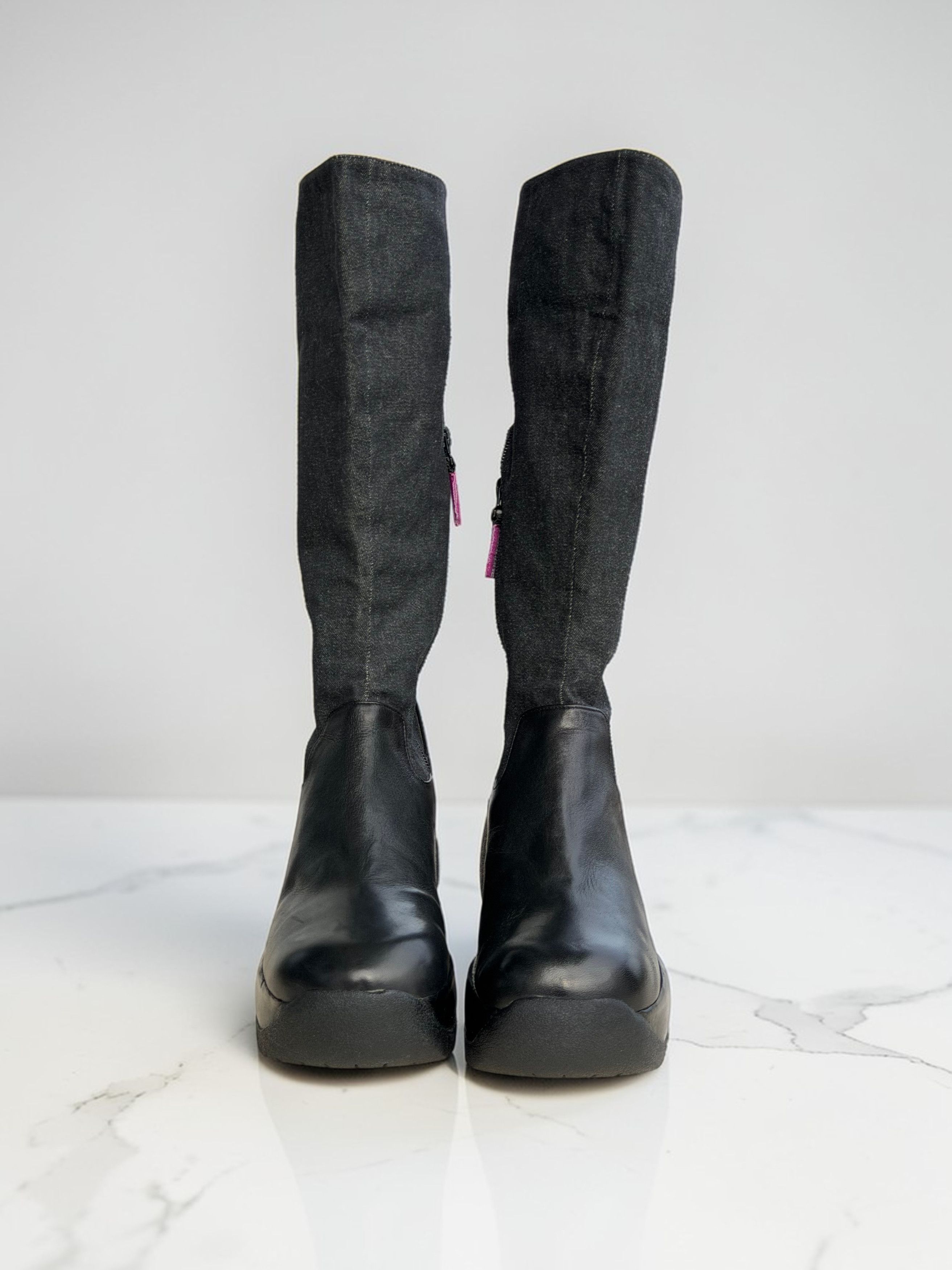 Other Leather Fishbone Boots Original Y2K! chunky boots US 8,5/9 Size US 8.5 / IT 38.5 - 4 Thumbnail