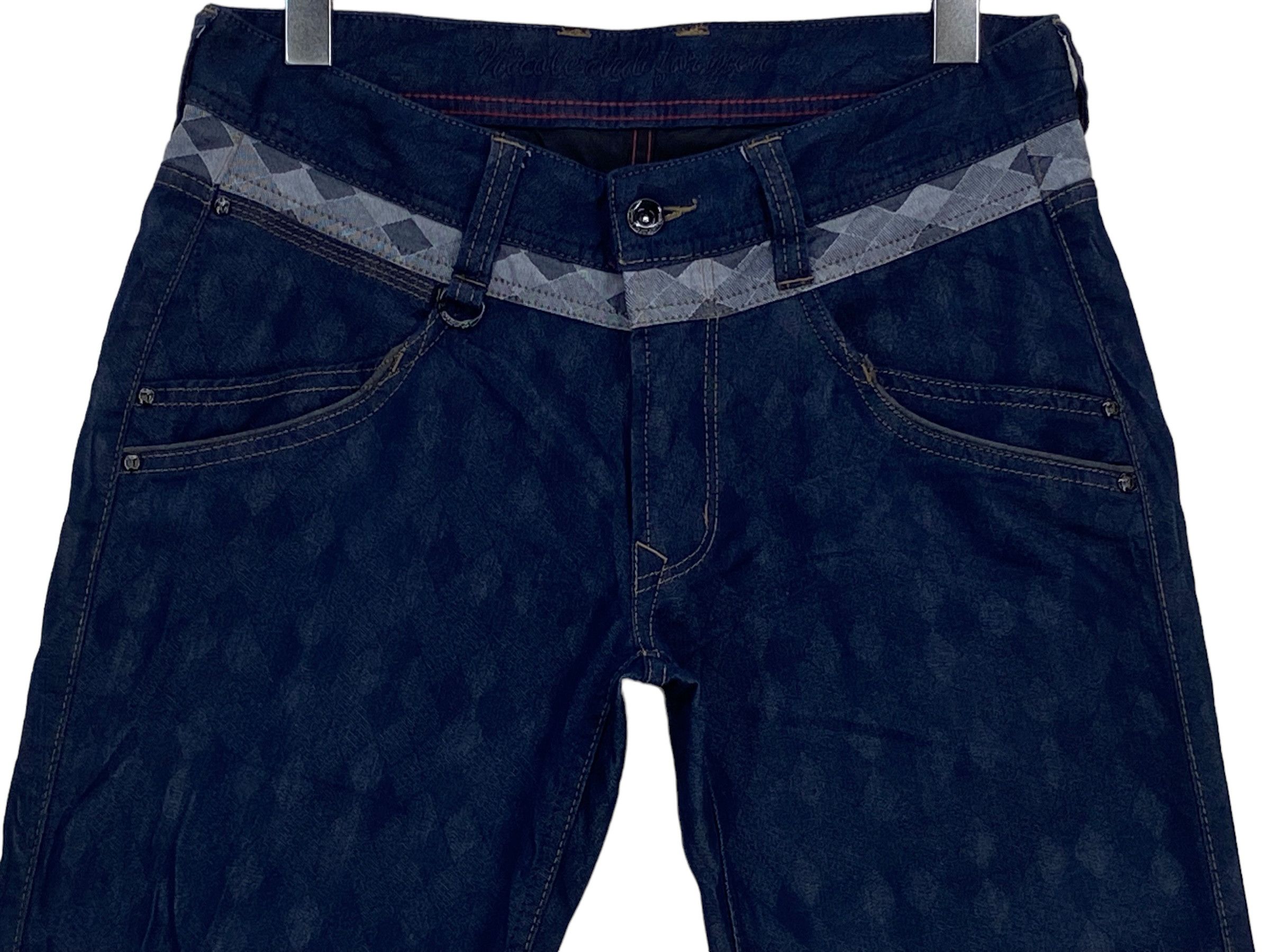 Matsuda × Nicole Club Low Rise Pants Nicole Club For Men Paisley Trim Embellished Size US 30 / EU 46 - 3 Thumbnail
