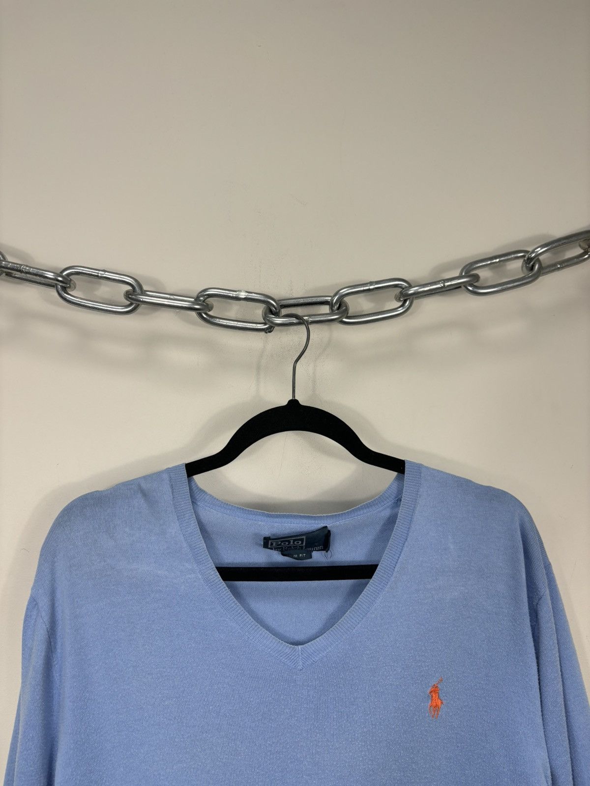 Polo Ralph Lauren Vintage Polo Ralph Lauren Men’s Light Blue V-Neck Sweater Size US M / EU 48-50 / 2 - 4 Thumbnail