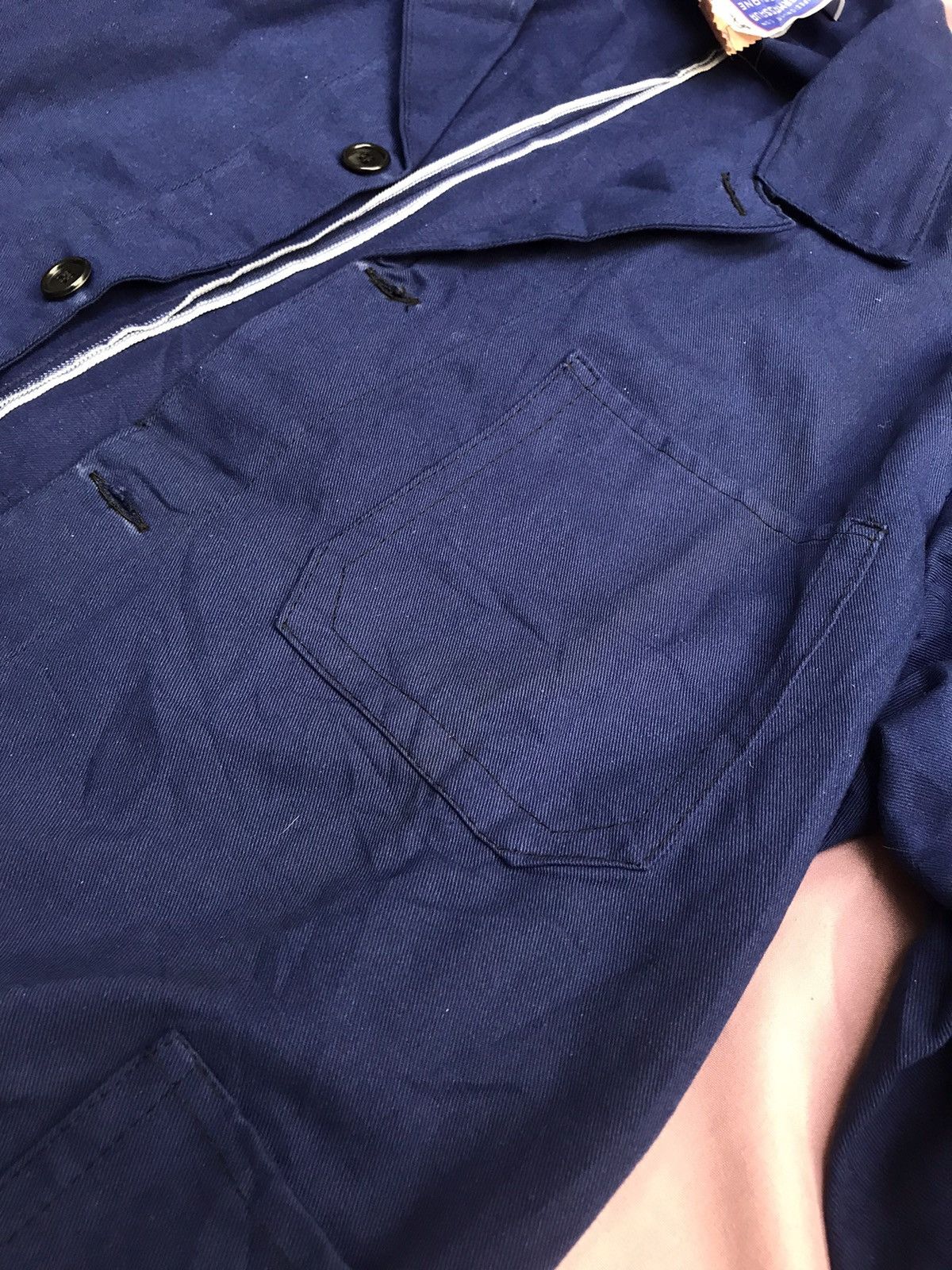 Self Edge × Vintage SELVEDGE NWT CANVAS CHORE JACKET NAVY BLUE Size US L / EU 52-54 / 3 - 6 Thumbnail