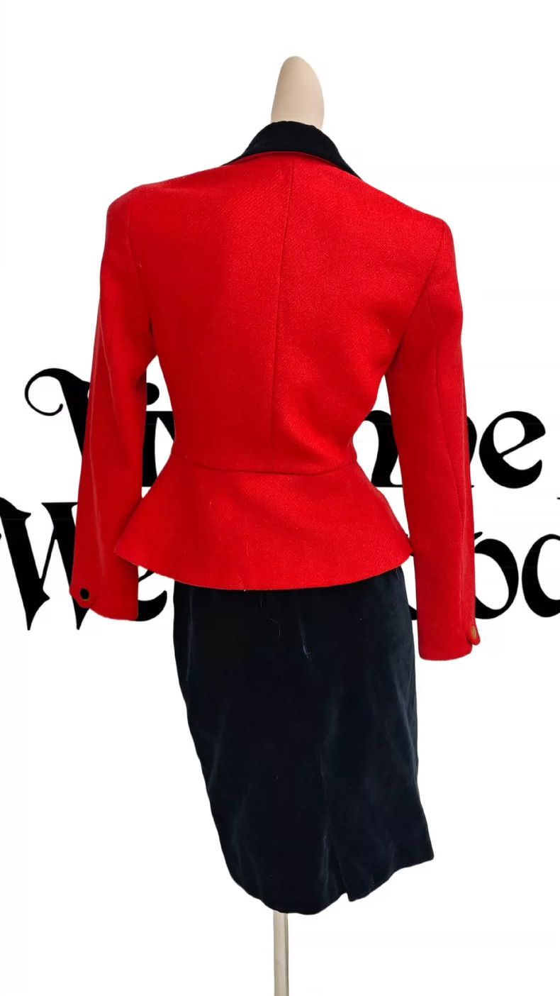 Vivienne Westwood Vivienne Westwood Black velvet patchwork red three button Size M / US 6-8 / IT 42-44 - 6 Thumbnail