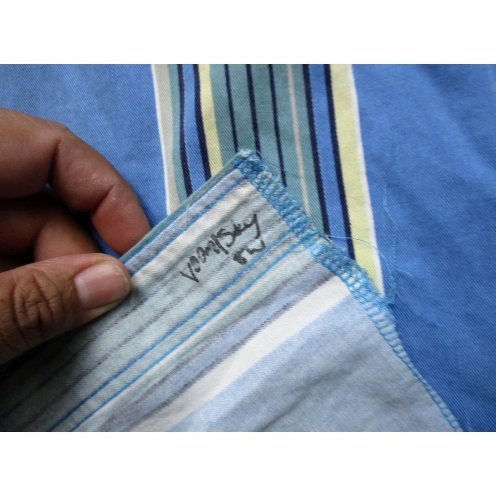 Wrangler VINTAGE Wrangler Shirt Mens XL Blue Striped Brushpopper Button Up Western Size US XL / EU 56 / 4 - 4 Thumbnail