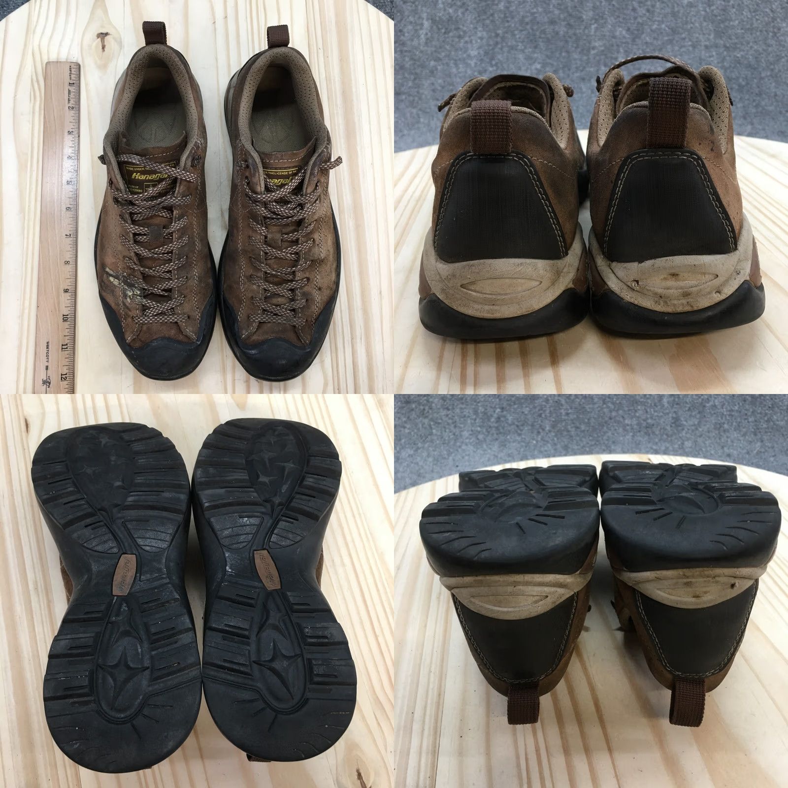 Vintage Hanagal Evoque Hiking Sneakers Mens 8.5 Brown Suede Lace Up Low Top Casual Shoes Size US M / EU 48-50 / 2 - 8 Thumbnail