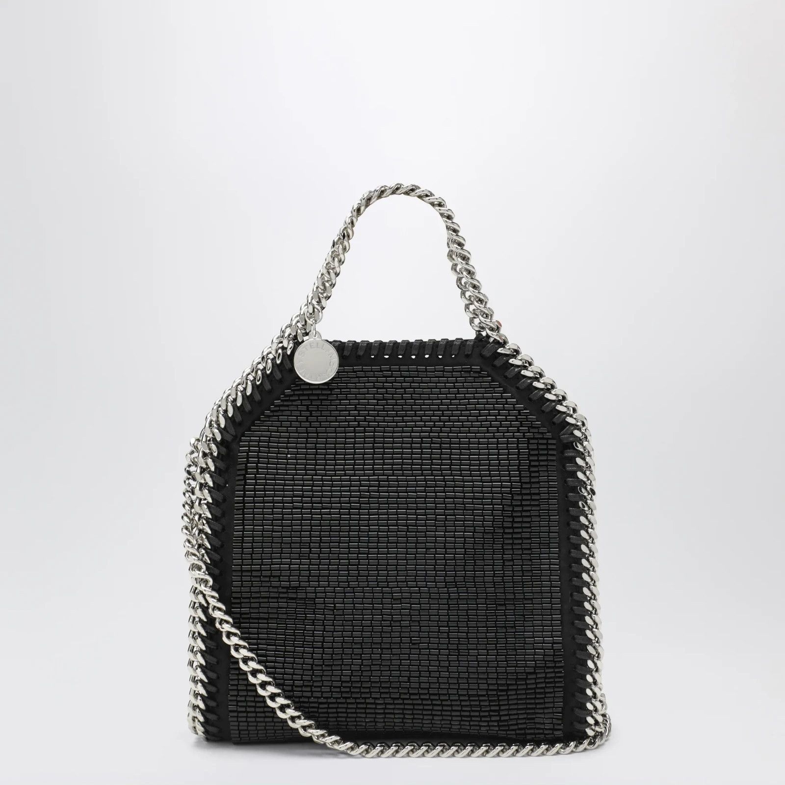 Stella McCartney STELLA MCCARTNEY Black Crystal Mesh Falabella Micro Tote Bag Size ONE SIZE - 1 Thumbnail
