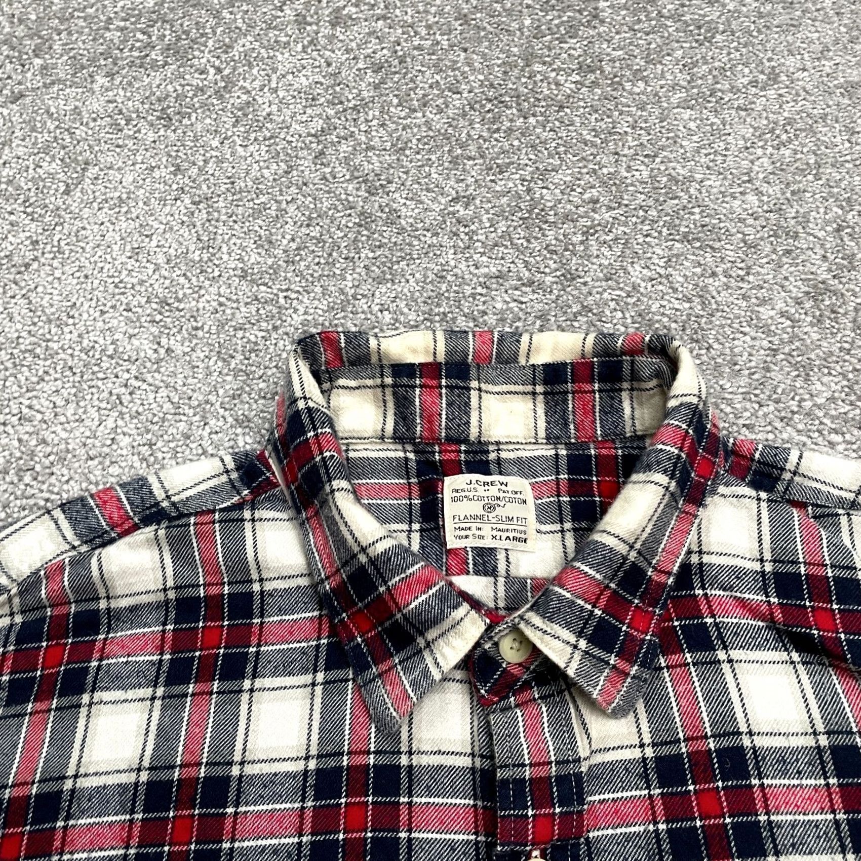 J.Crew J. Crew Flannel Slim Fit Shirt Mens XL Multicolor Plaid Button Down Long Sleeve Size US XL / EU 56 / 4 - 4 Thumbnail