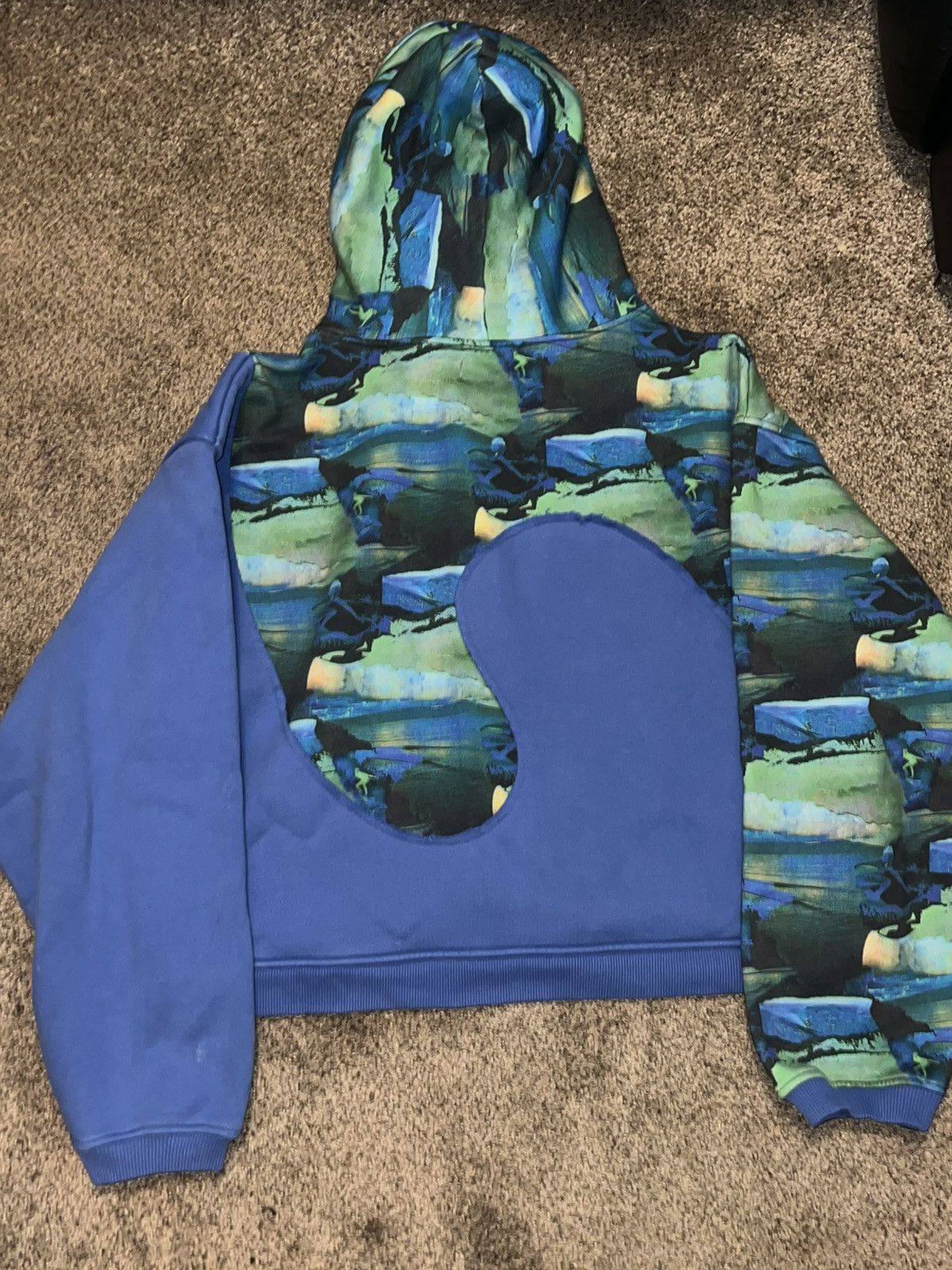 トップス 25aw ERL panelled hoodie ERL Panelled Hoodie | Grey | FARFETCH