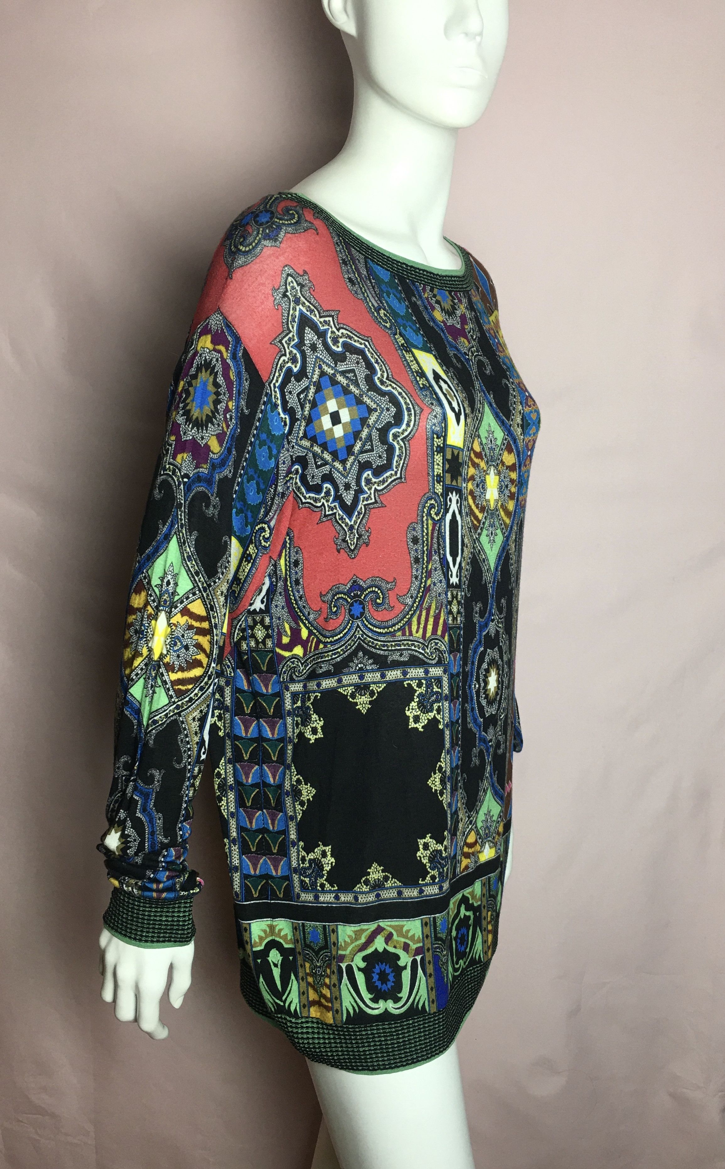 Etro ETRO Paisley Print Jacquard Knit Tunic Sweater IT 48 Size XL / US 12-14 / IT 48-50 - 2 Thumbnail