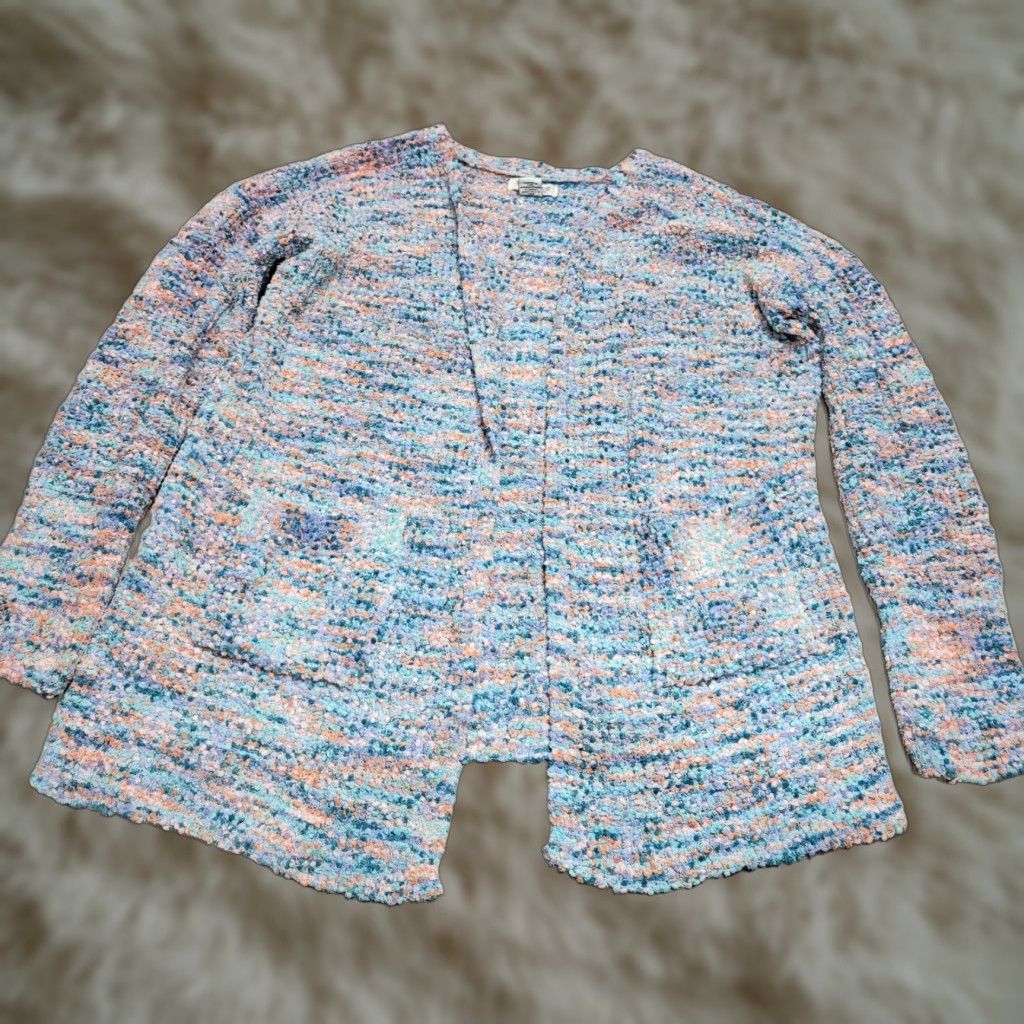 Rachel Zoe Rachel Zoe Cardigan Sweater Womens Open Front Popcorn Teddy Bear Cozy Sz M Blue Size M / US 6-8 / IT 42-44 - 1 Thumbnail