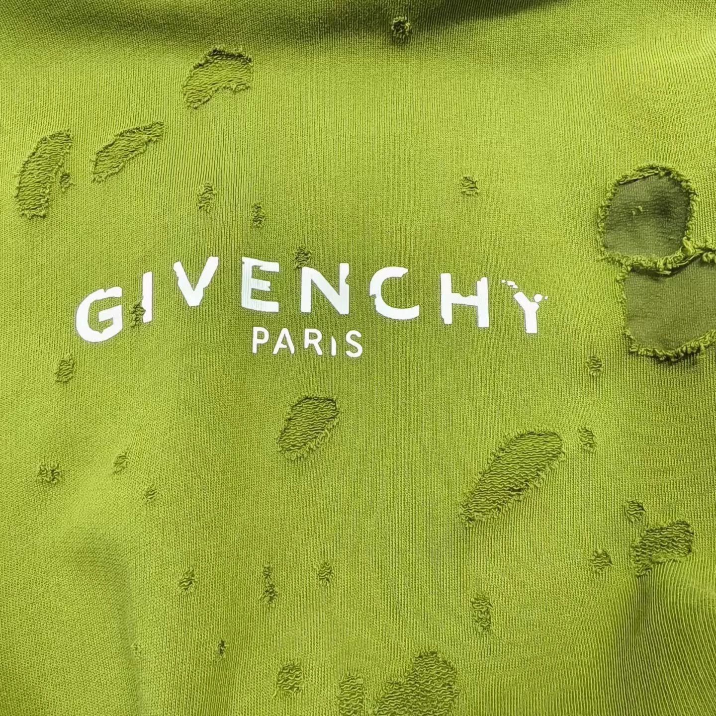 Givenchy Givenchy New Military Green Distressed Hoodie Size US XL / EU 56 / 4 - 3 Thumbnail