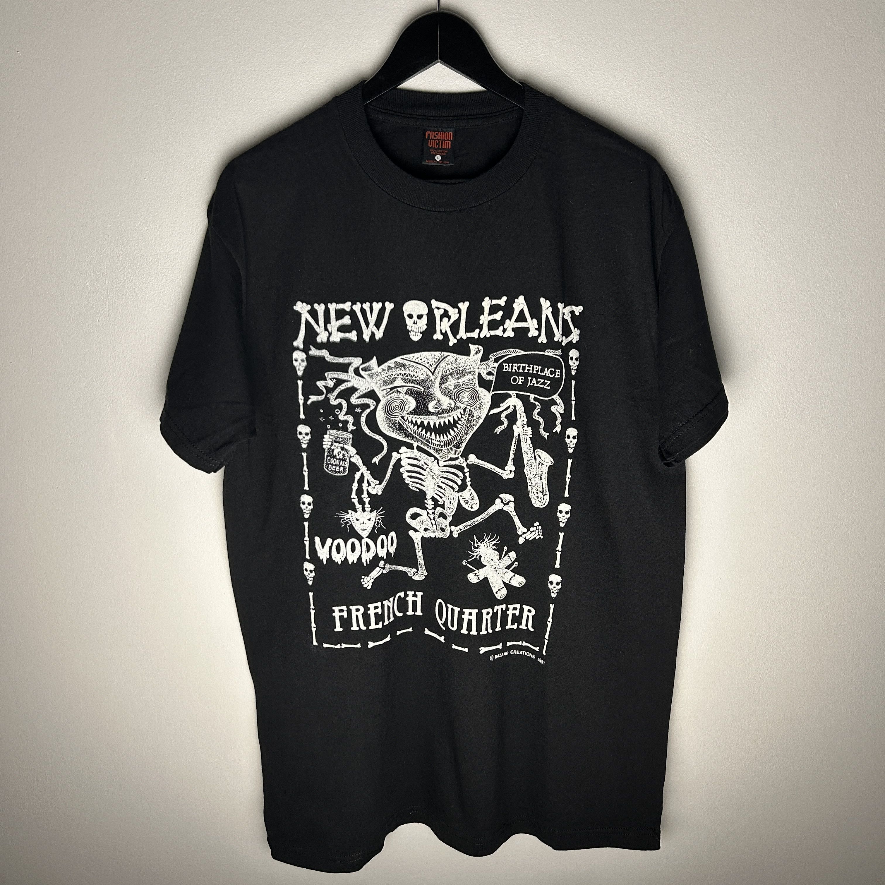 Vintage New Orleans Fashion Victim 1991 T-shirt