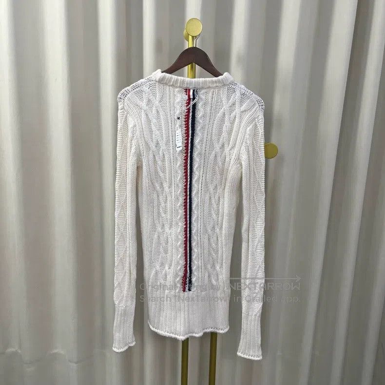 Thom Browne Thom Browne White Color Block Sweater Size US XS / EU 42 / 0 - 2 Thumbnail
