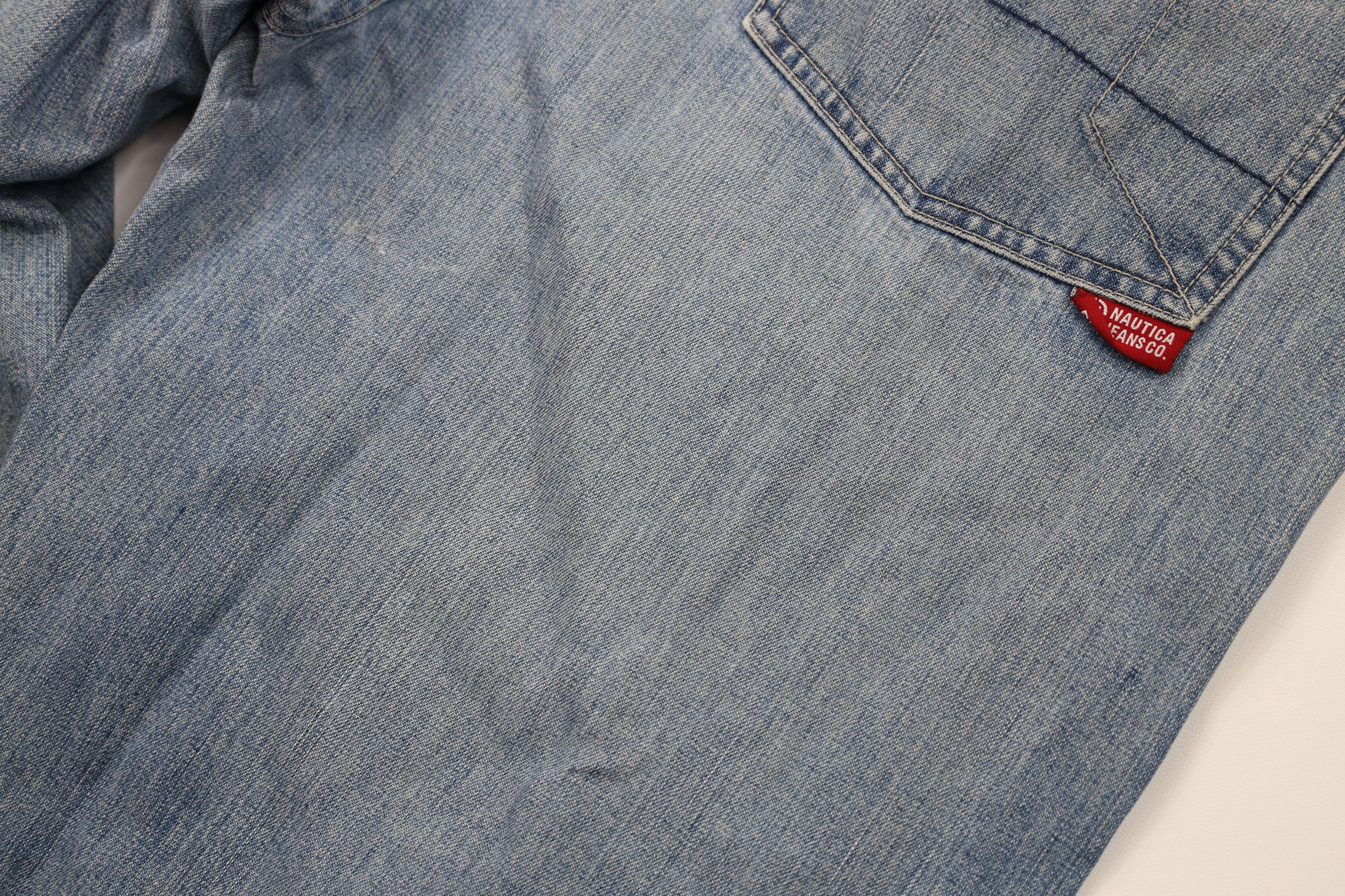 Nautica Vintage 90s Y2K Nautica Baggy Wide Leg Denim Jeans Blue Size US 38 / EU 54 - 14 Thumbnail