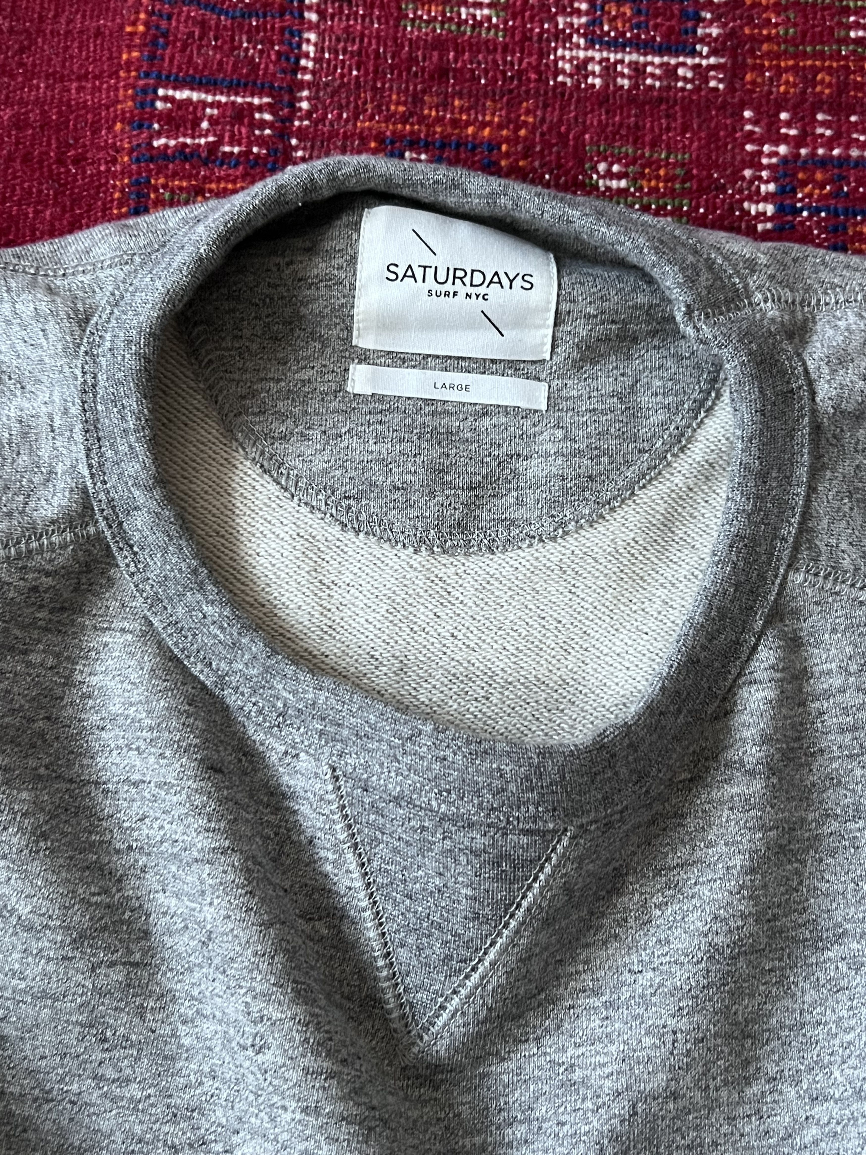 Saturdays NYC Saturdays Surf NYC Heather Grey Short Sleeve Sweatshirt Size US L / EU 52-54 / 3 - 3 Thumbnail