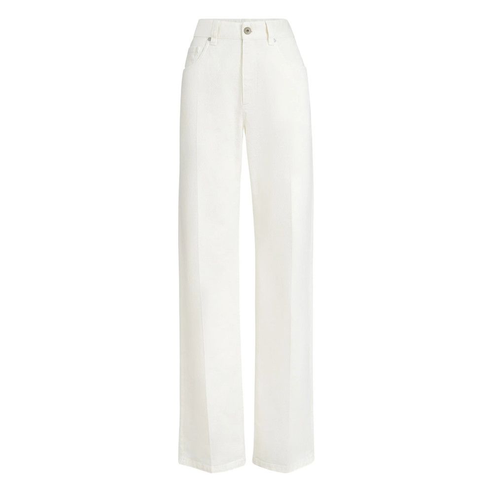 Brunello Cucinelli Brunello Cucinelli WHITE Trousers - Straight Trousers Size 30" / US 8 / IT 44 - 1 Thumbnail