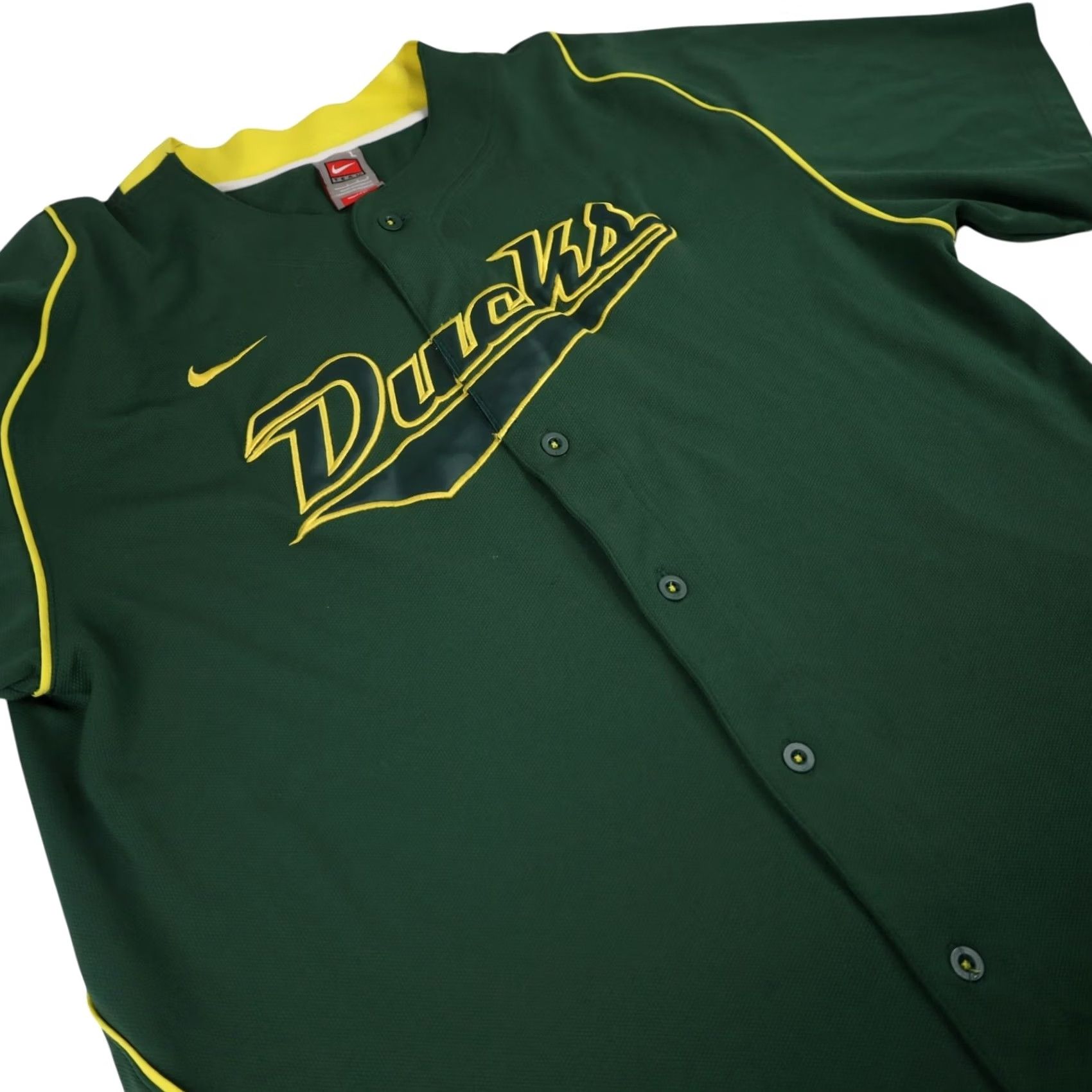 Nike VINTAGE Nike University of Oregon Ducks Mens Large Stitched Baseball Jersey Size US L / EU 52-54 / 3 - 6 Thumbnail