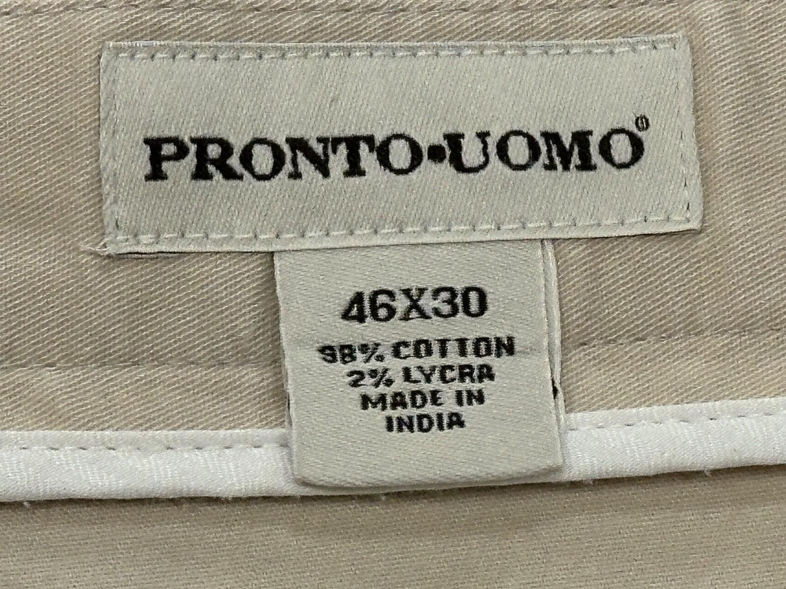 Pronto Uomo Pronto Uomo Flat Front Straight Dress Pants Brown Mens 46/30 Size US 44 / EU 60 - 6 Thumbnail