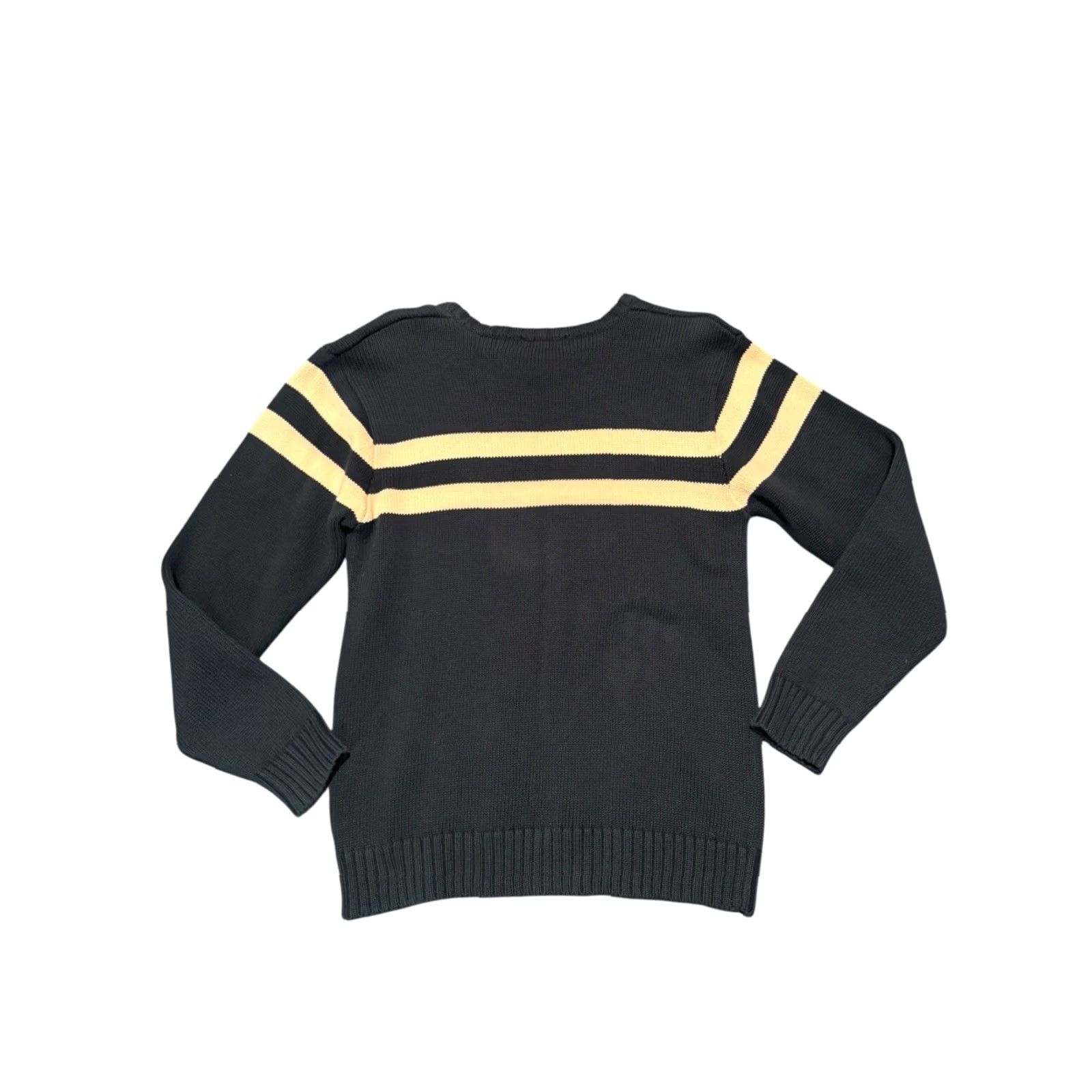 Polo Ralph Lauren VINTAGE Polo Ralph Lauren Striped Knit Sweater Blue/White XL Made In Japan Pullover Crew Neck Unisex Adults Long Sleeve Size XL / US 12-14 / IT 48-50 - 7 Thumbnail