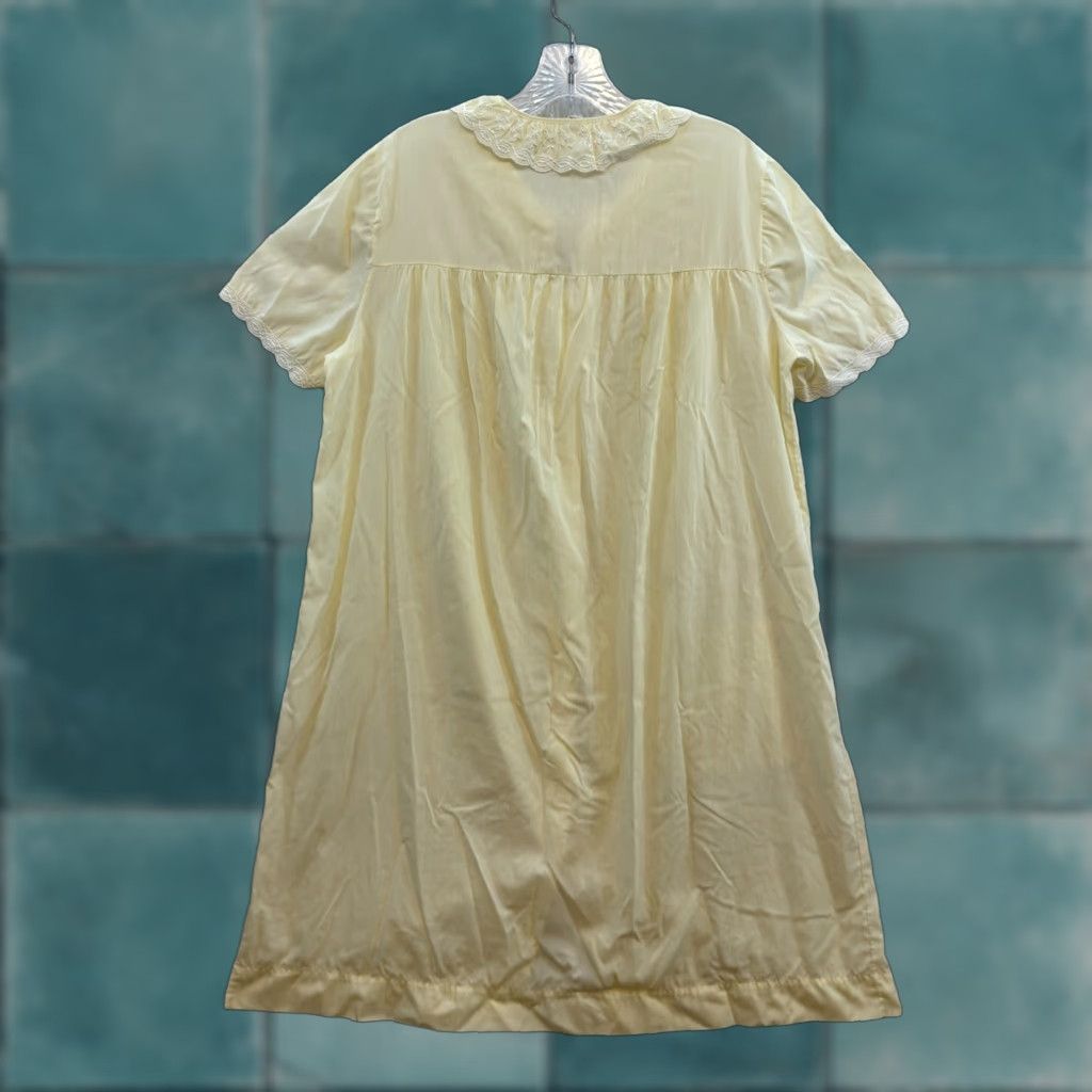 Vintage VINTAGE 80s Nightgown Dress Yellow Grandma Cottagecore Prairie M/L Womens Size L / US 10 / IT 46 - 1 Thumbnail