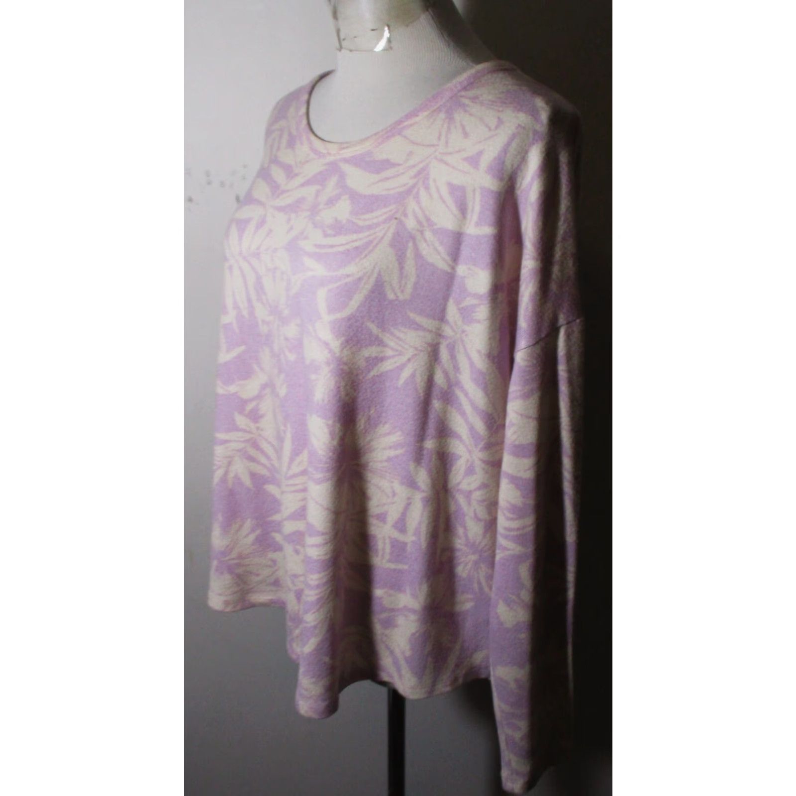 Lucky Brand LUCKY BRAND Lavender Oversized Long Sleeve Top Womens L Shirt Size L / US 10 / IT 46 - 4 Thumbnail