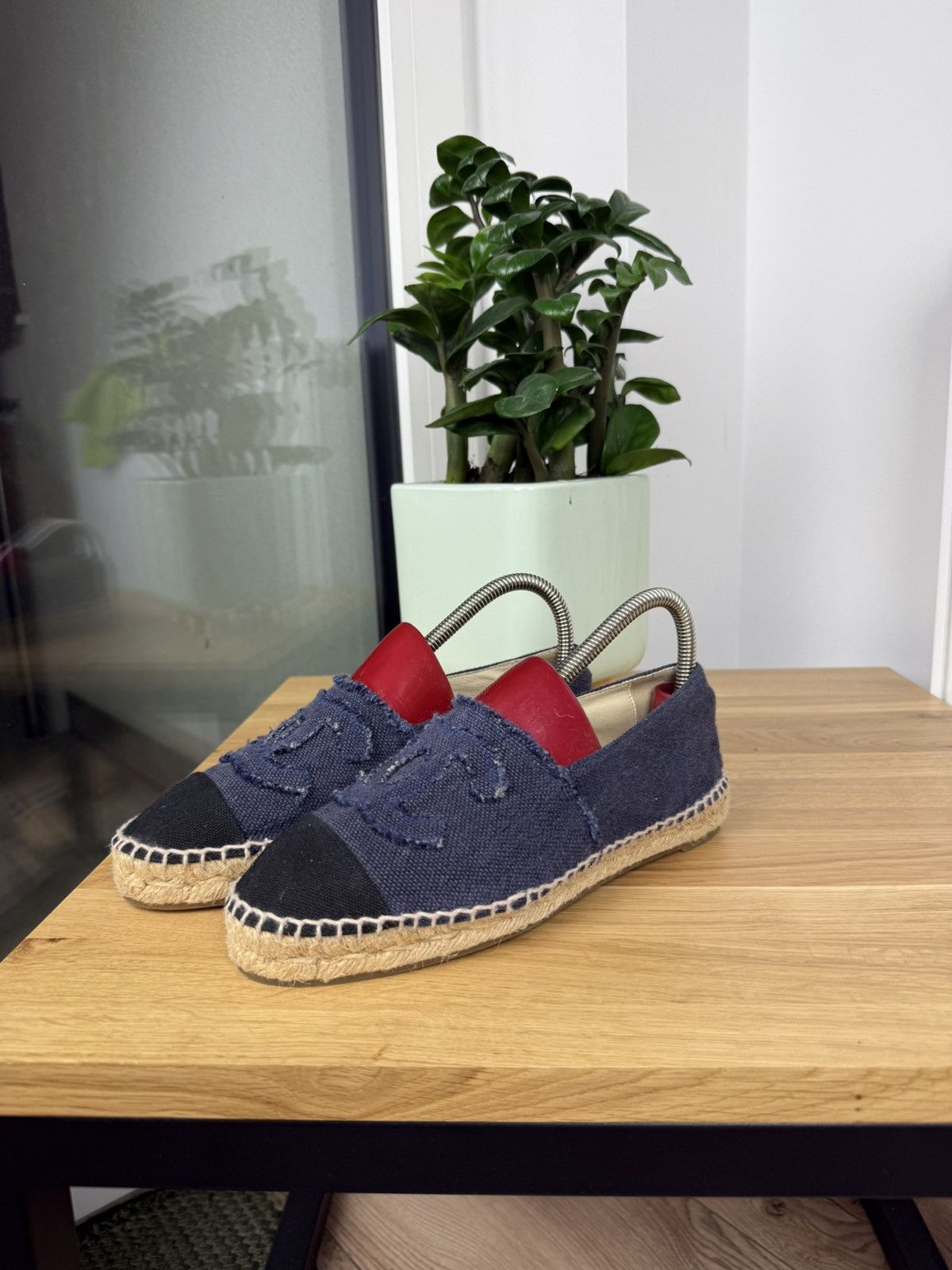 Chanel CHANEL ESPADRILLE SLIP ON SHOES Size US 7 / IT 37 - 1 Thumbnail