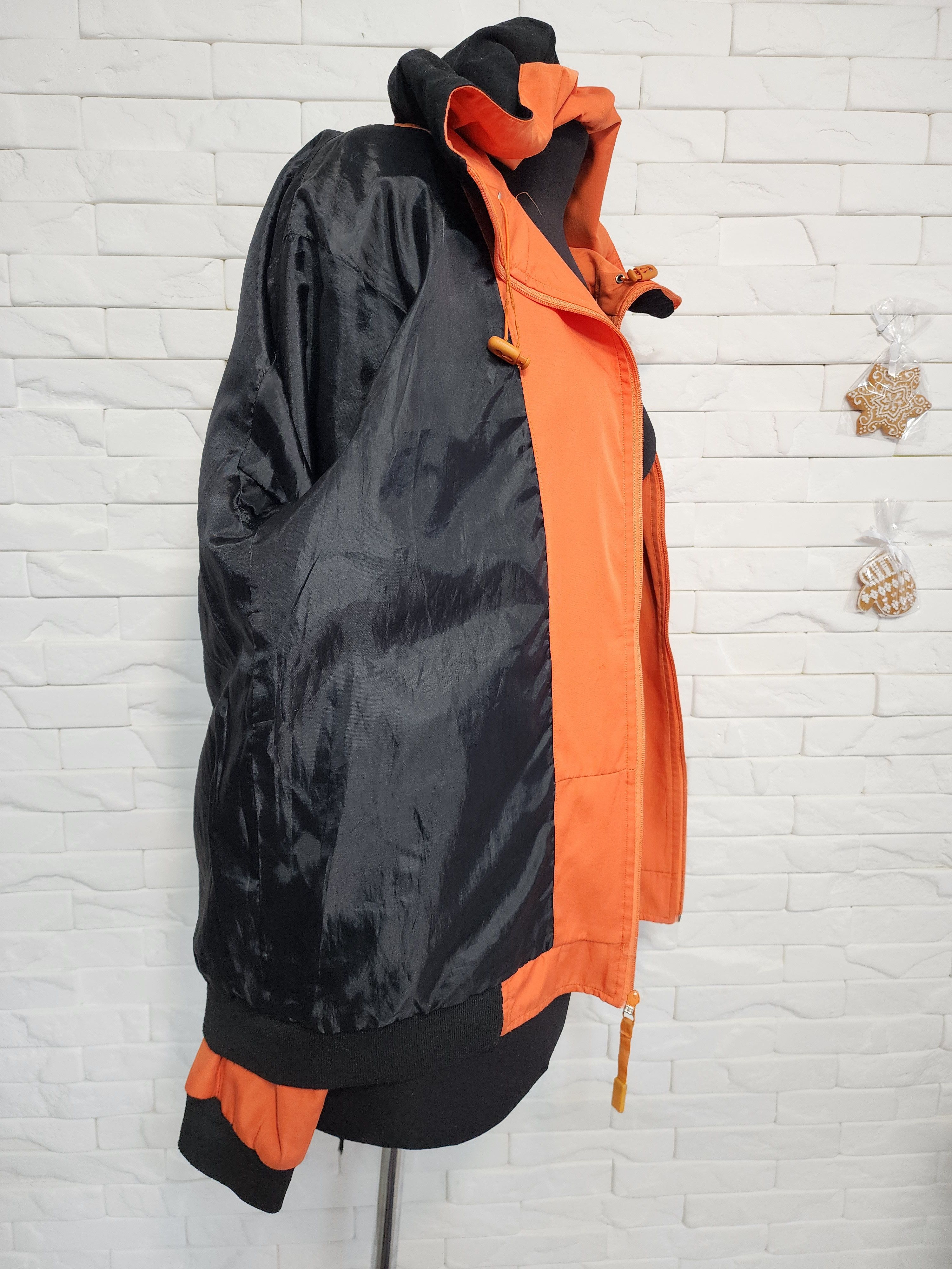 Other Men's Orange Zip-Up Hoodie: Warm Hooded Jacket Size US L / EU 52-54 / 3 - 9 Thumbnail