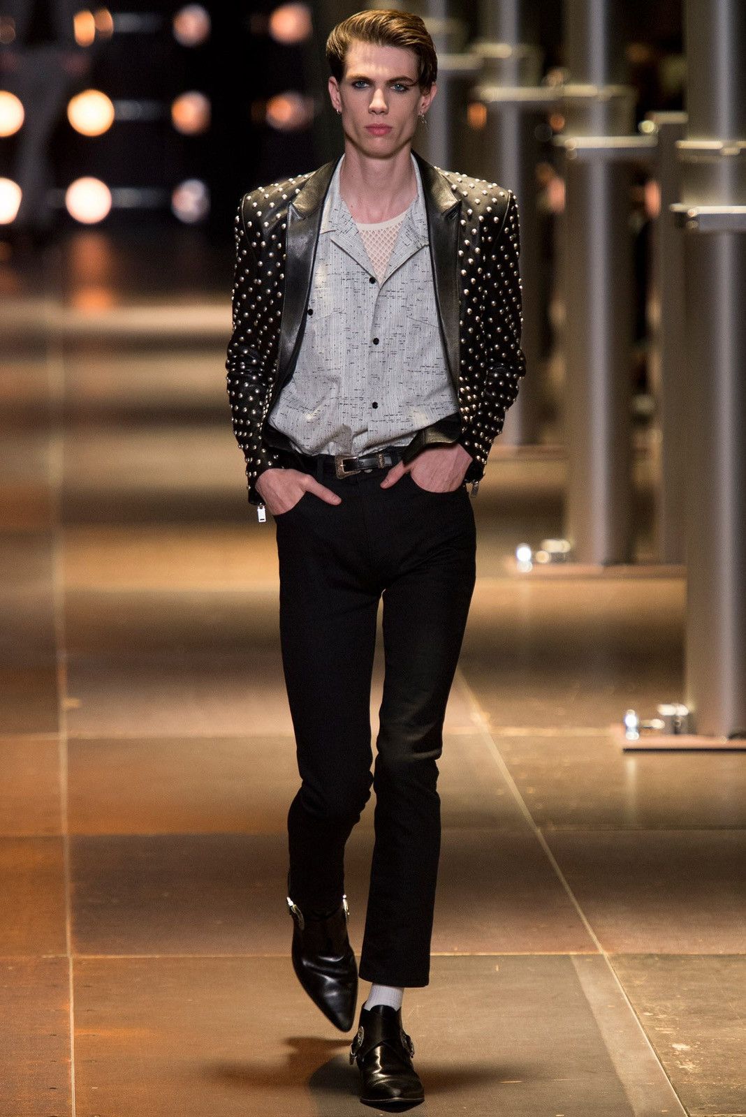 Saint Laurent Paris Saint laurent 2014ss Hedi Slimane studded leather jacket Size US S / EU 44-46 / 1 - 6 Thumbnail