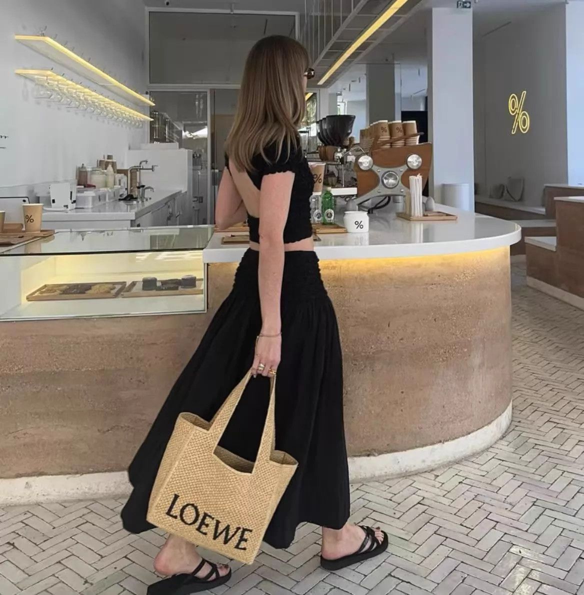 Loewe Loewe Font Raffia Handbag M848 29x14x25cm with Dust Bag Size ONE SIZE - 9 Thumbnail