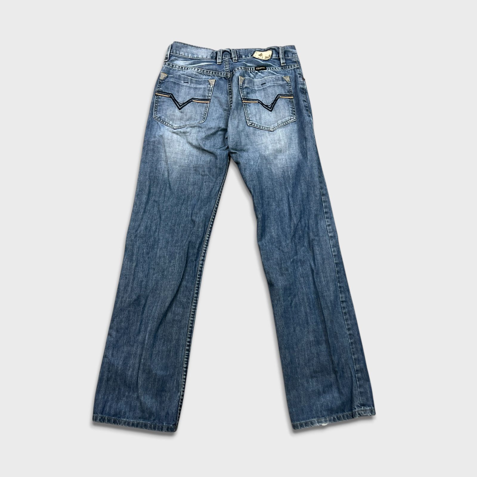 Diesel × Vintage Diesel Jeans 32x33 Industry Regular Straight Leg Denim Pants Size US 32 / EU 48 - 6 Thumbnail
