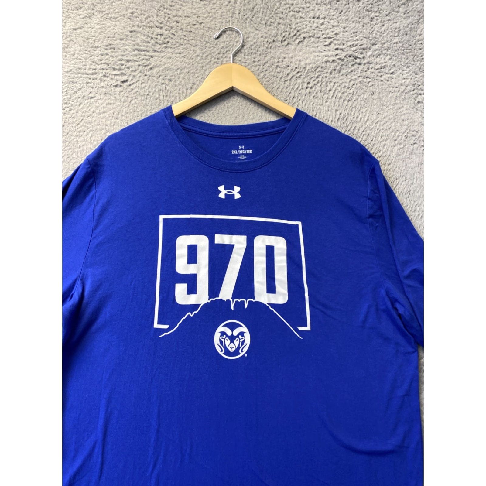 Under Armour Under Armour Muscle Pullover Long Sleeve Shirt Men's XXL Blue Activewear Size US XXL / EU 58 / 5 - 2 Thumbnail