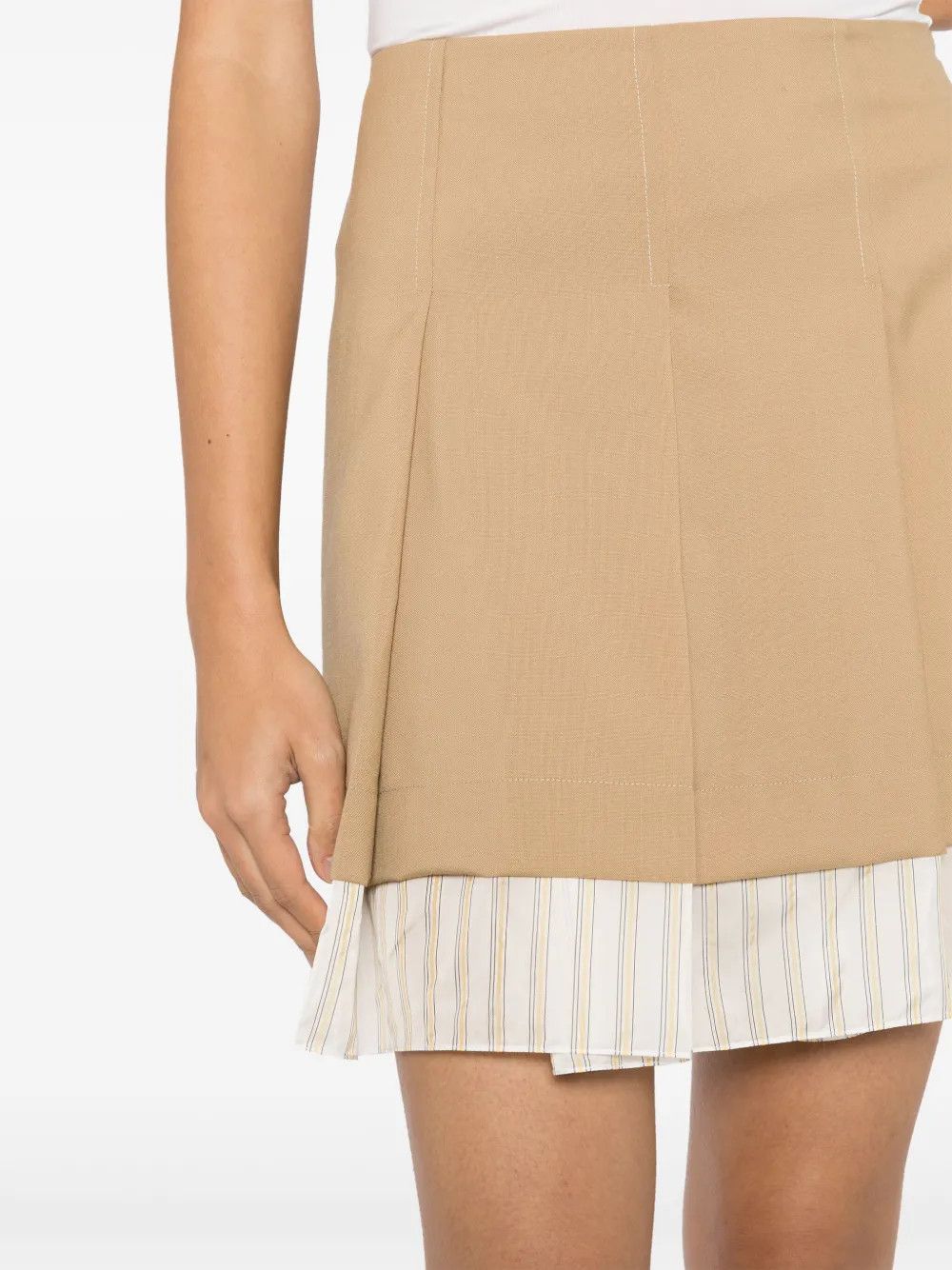 Marni o1y1125 Mini Skirt in Camel Size 34" / US 12 / IT 48 - 2 Thumbnail