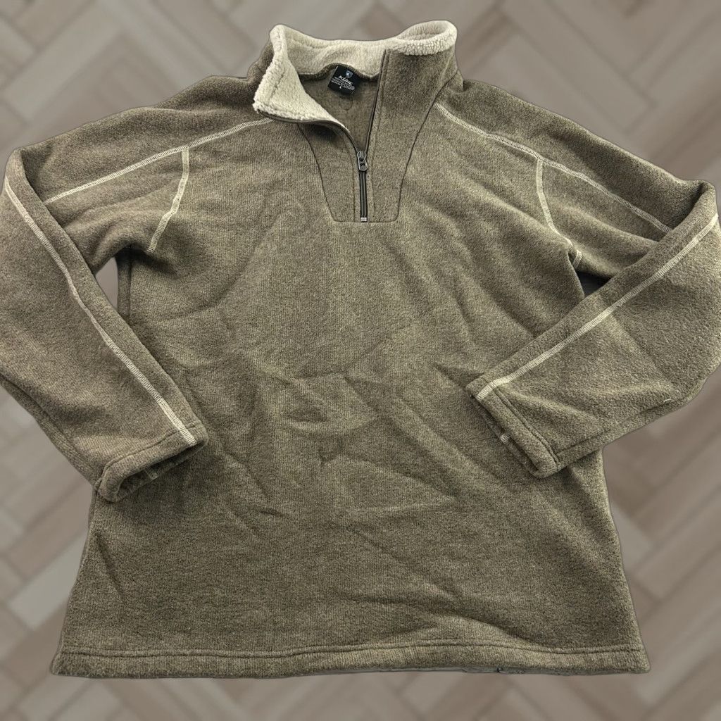 Vintage KUHL Europa 1/4 Zip Fleece Jacket Men's L Beige Size US L / EU 52-54 / 3 - 1 Thumbnail