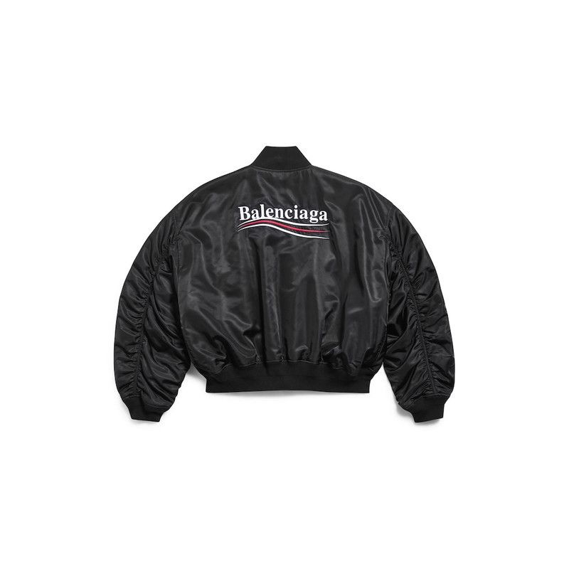 Balenciaga o1in1g0326 555 / Political Campaign Varsity Jacket in Black Size S / US 4 / IT 40 - 4 Thumbnail