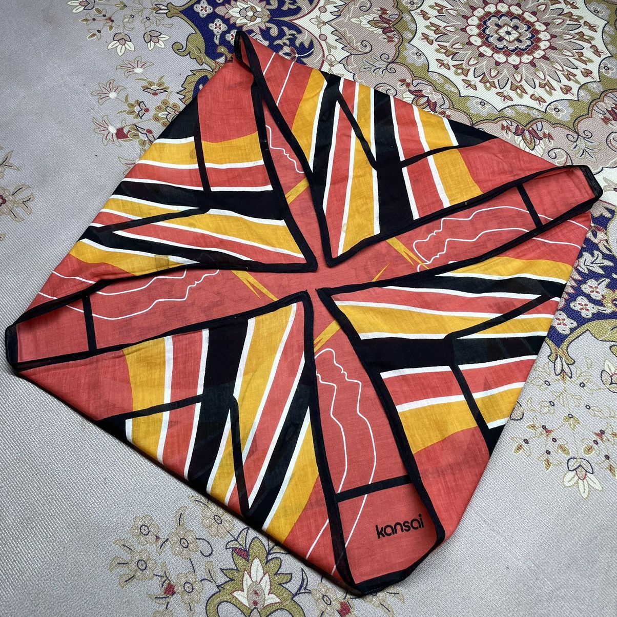 Kansai Yamamoto Rarely! Vintage Kansai Yamamoto BigFace Design Bandana/scarf Size ONE SIZE - 4 Thumbnail