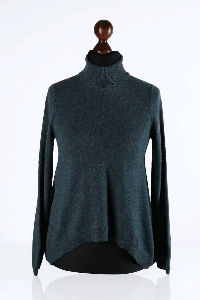 Brunello Cucinelli Women's Brunello Cucinelli Dark Green Turtleneck Size XS Size XS / US 0-2 / IT 36-38 - 1 Thumbnail