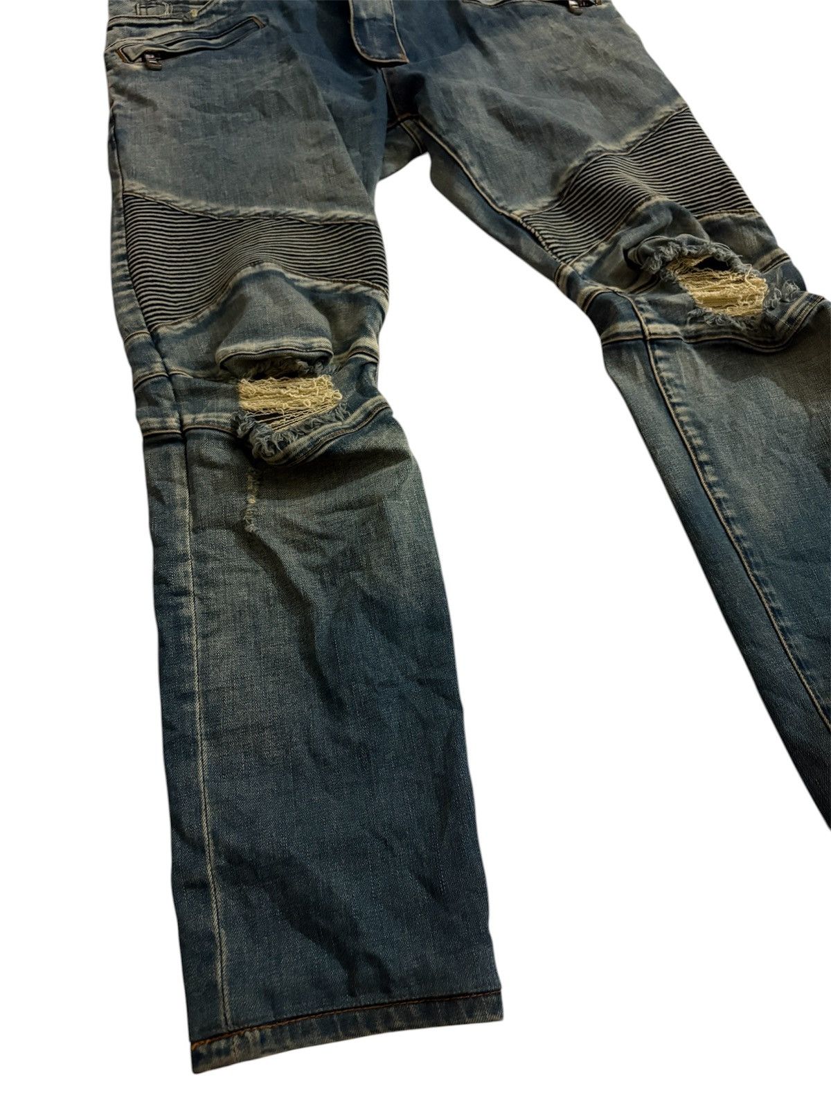 Balmain Balmain distressed biker jeans Size US 34 / EU 50 - 4 Thumbnail