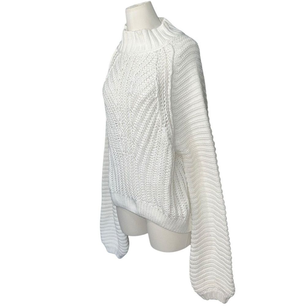 Free People Free People Sweetheart Mock Neck Sweater in Ivory in Sz Med Size M / US 6-8 / IT 42-44 - 4 Thumbnail
