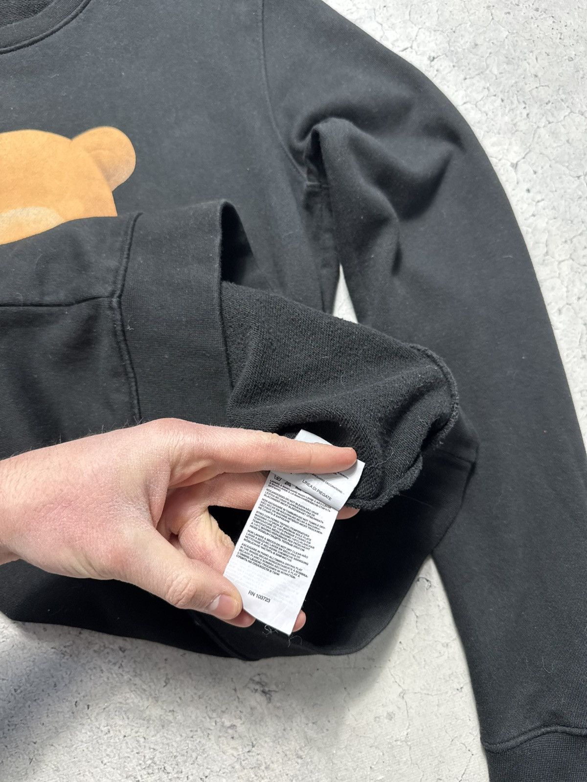 Moschino Moschino Bear Big Logo Black Luxury Sweatshirt Size US S / EU 44-46 / 1 - 8 Thumbnail